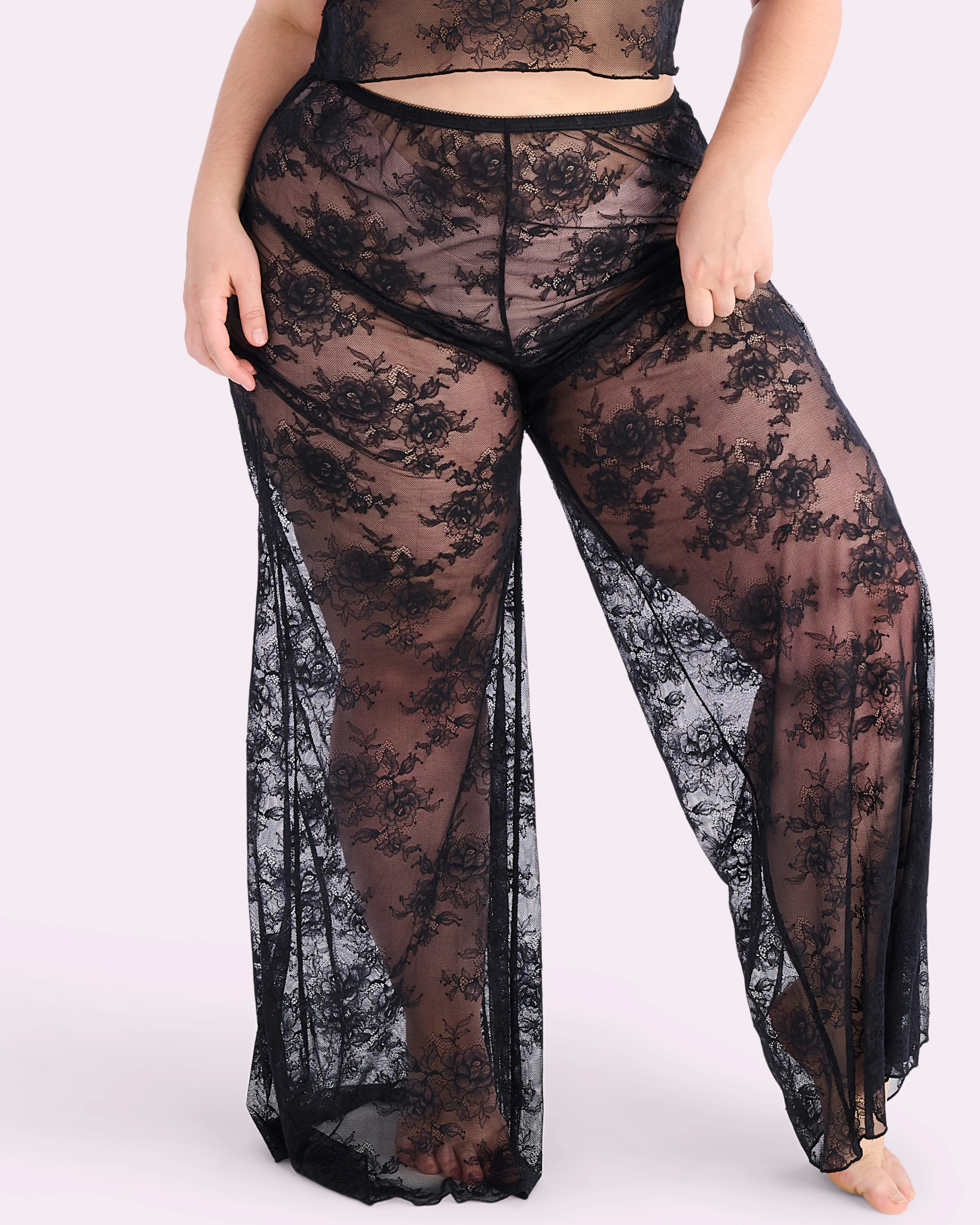 That Lace Wide Leg Pants | That Lace (Eightball) sold by Parade