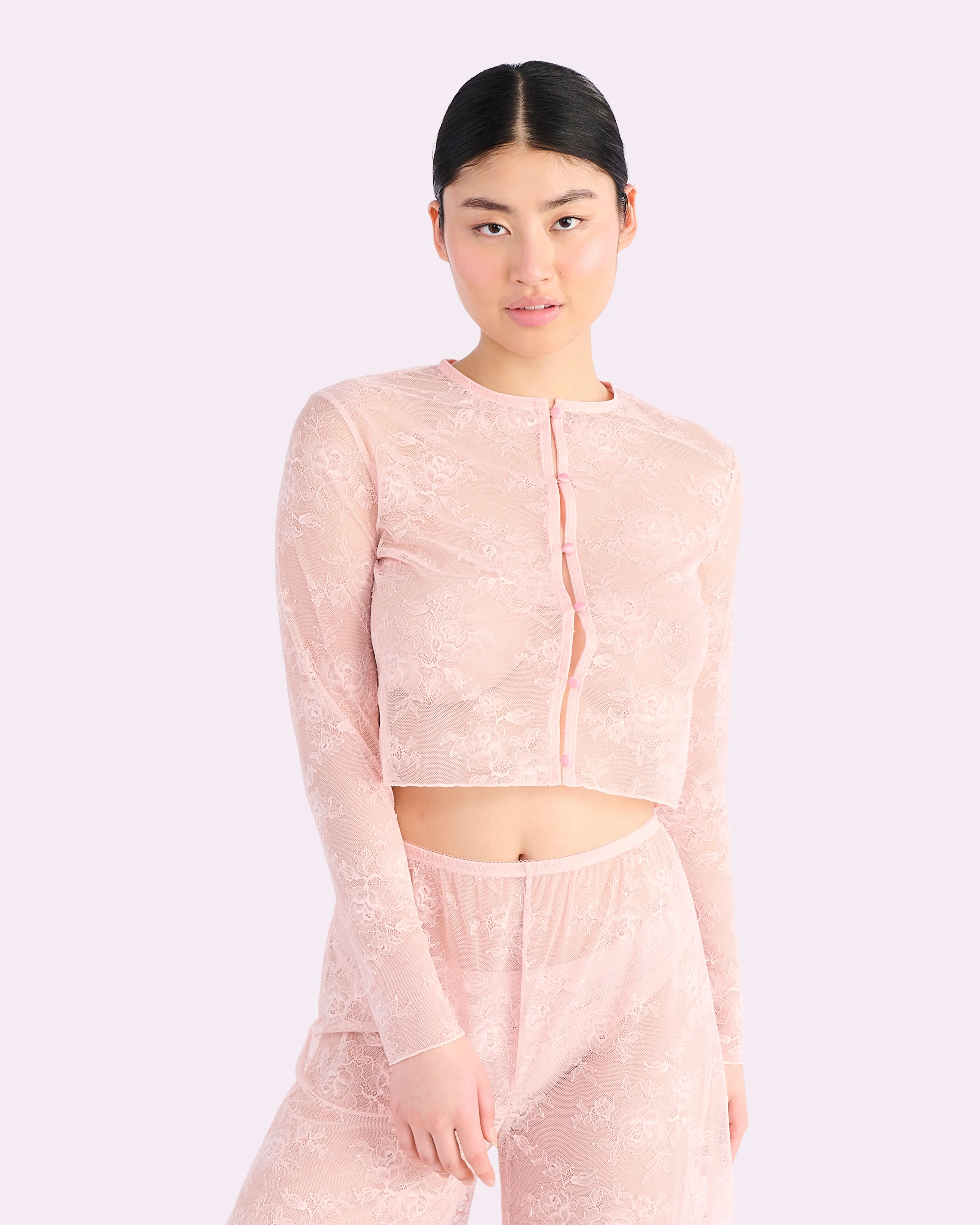 That Lace Cardigan | That Lace (Blushing Rose) sold by Parade