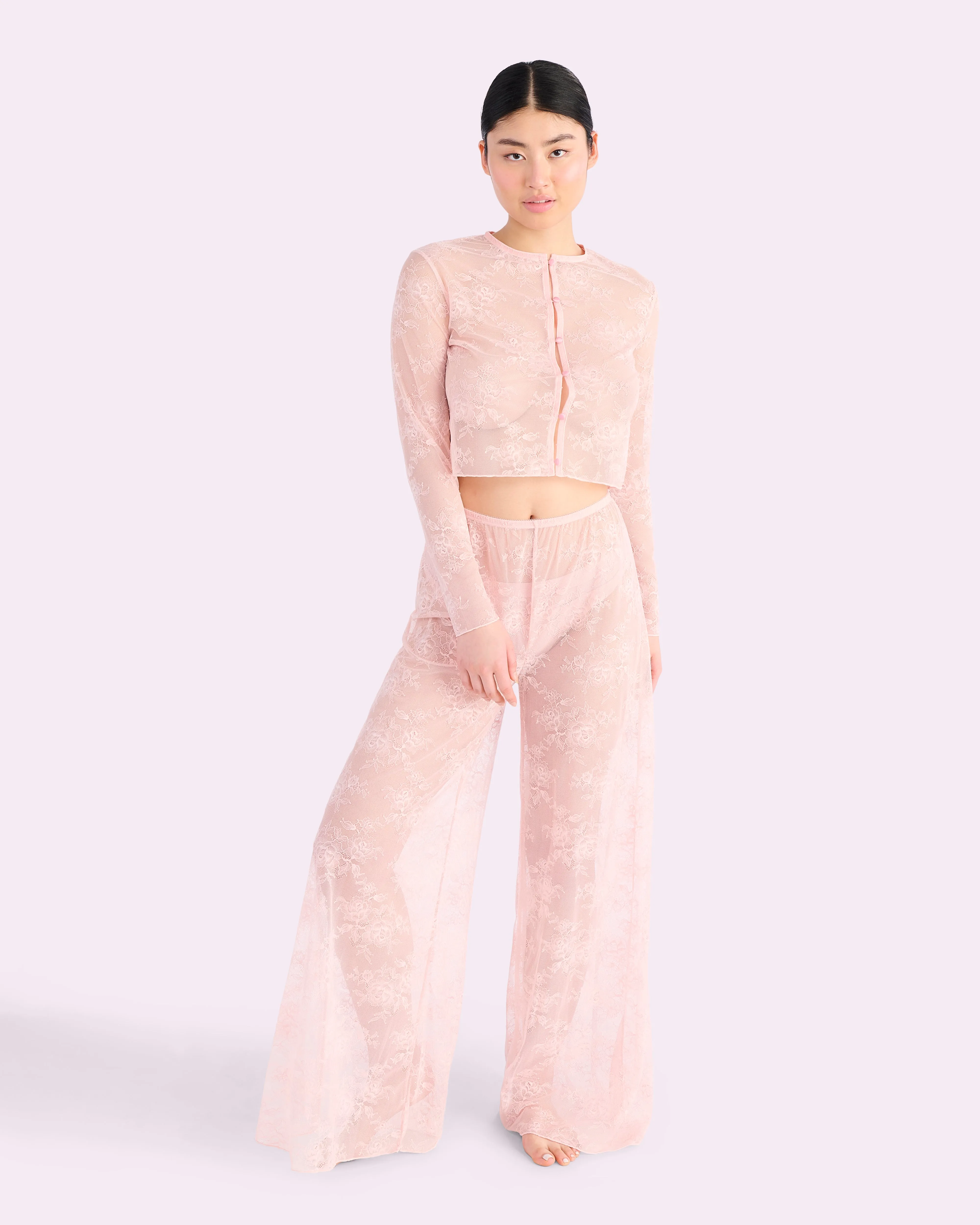 That Lace Wide Leg Pants | That Lace (Blushing Rose) sold by Parade product image thumbnail 4
