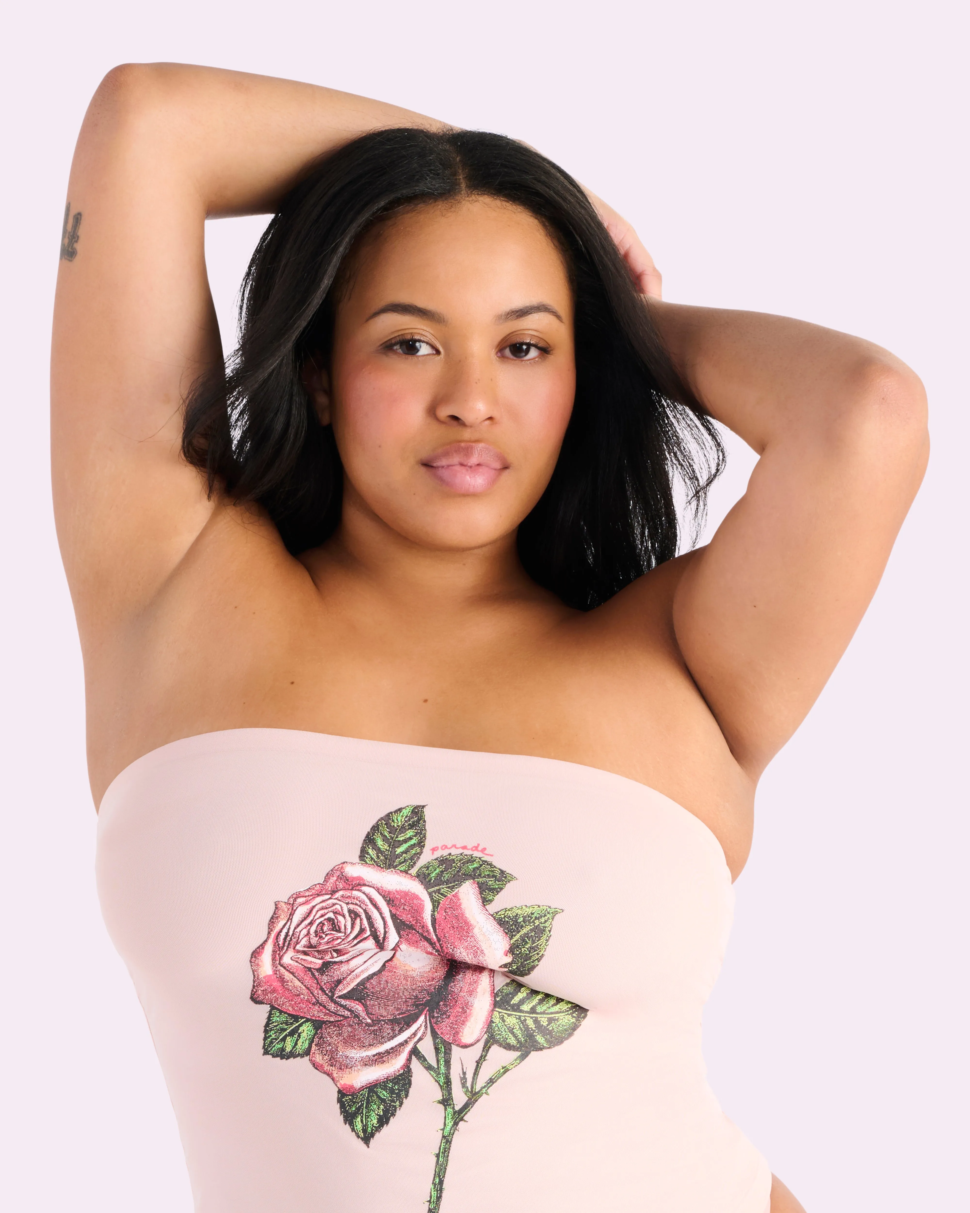 Silky Mesh Tube Top | Silky Mesh (Parade Rose) sold by Parade product image thumbnail 5
