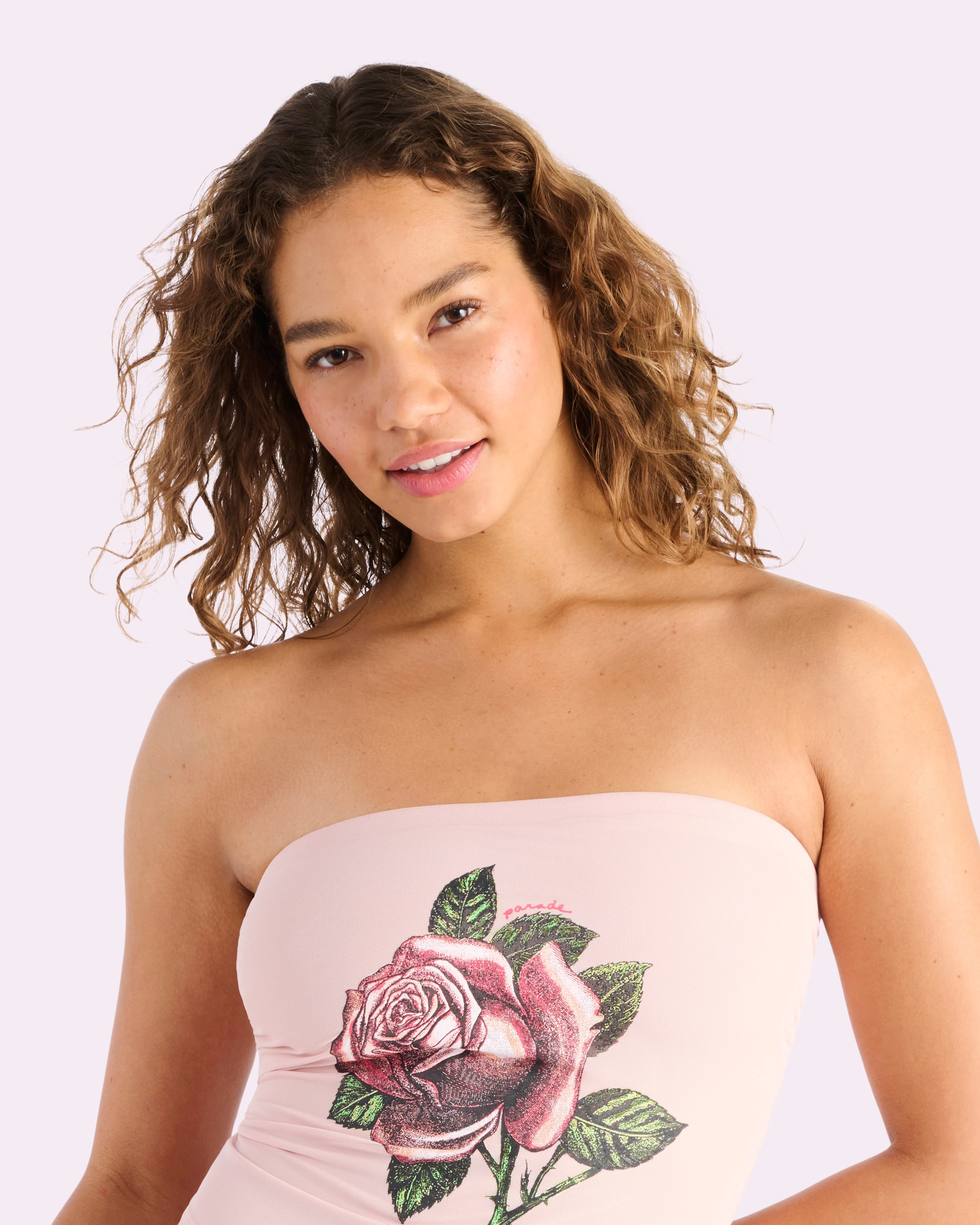 Silky Mesh Tube Top | Silky Mesh (Parade Rose) sold by Parade