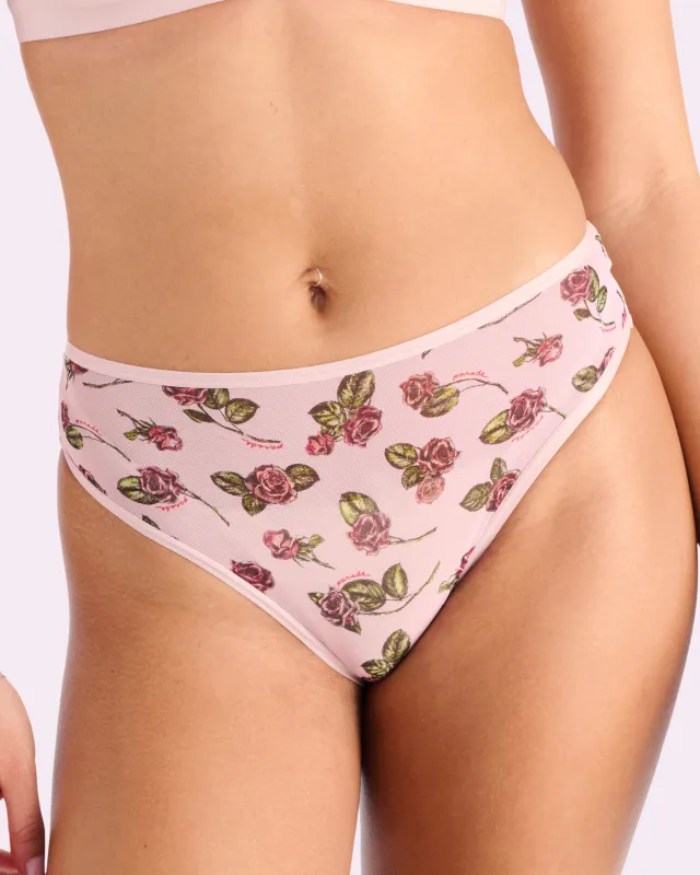 Silky Mesh High Rise Cheeky | Silky Mesh (Parade Rose) sold by Parade