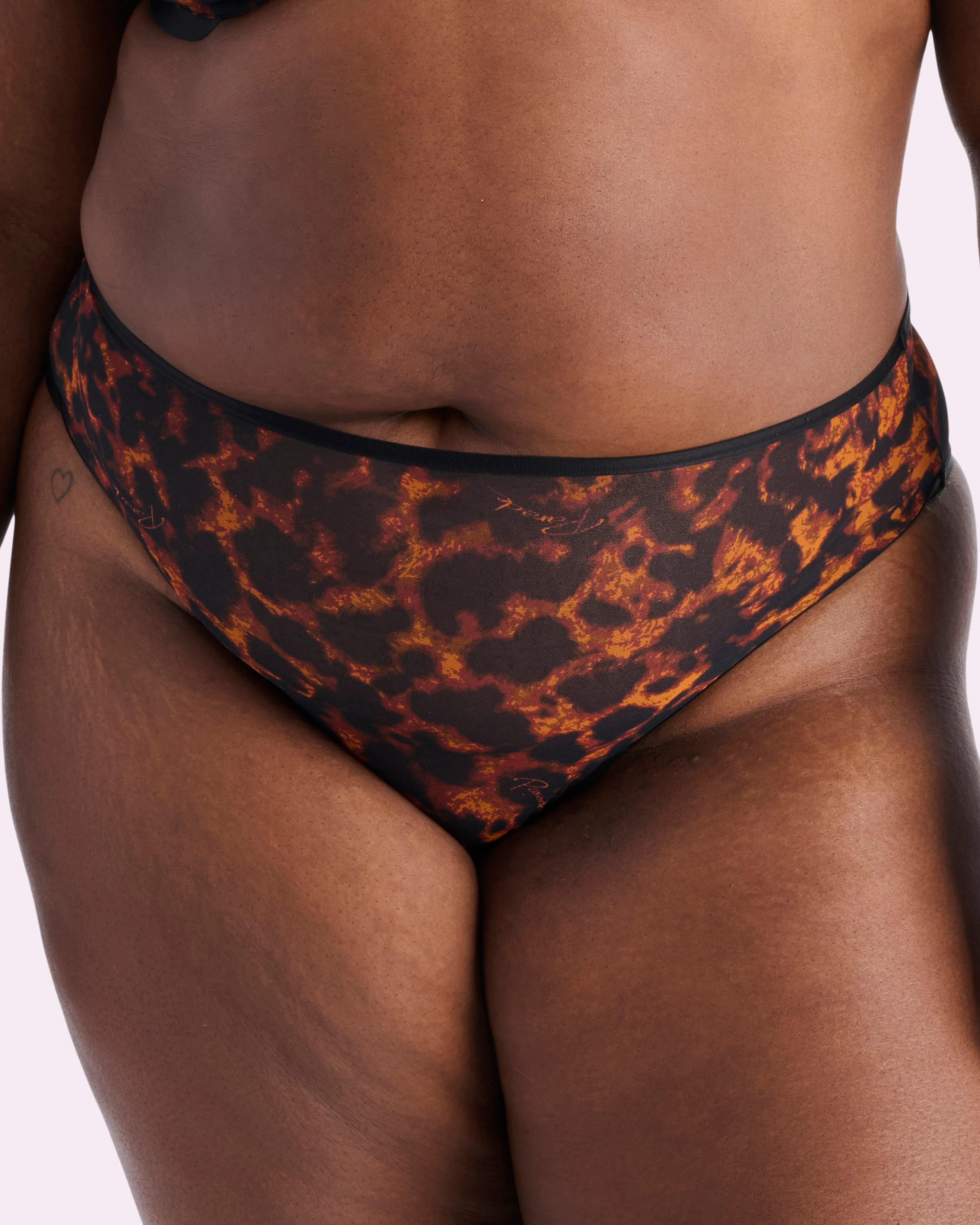 Silky Mesh High Rise Cheeky | Silky Mesh (Parade Leopard) sold by Parade