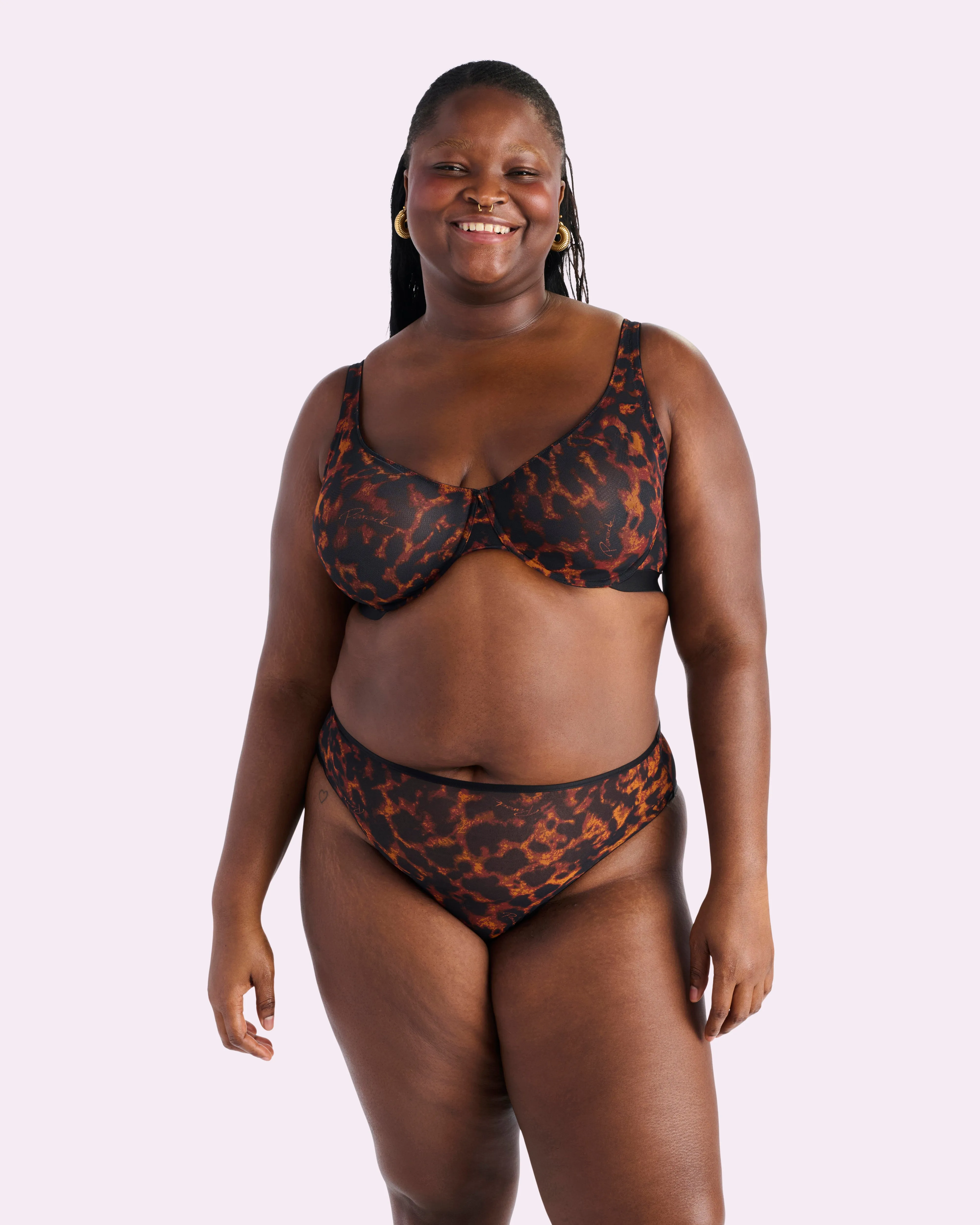 Silky Mesh High Rise Cheeky | Silky Mesh (Parade Leopard) sold by Parade product image thumbnail 4