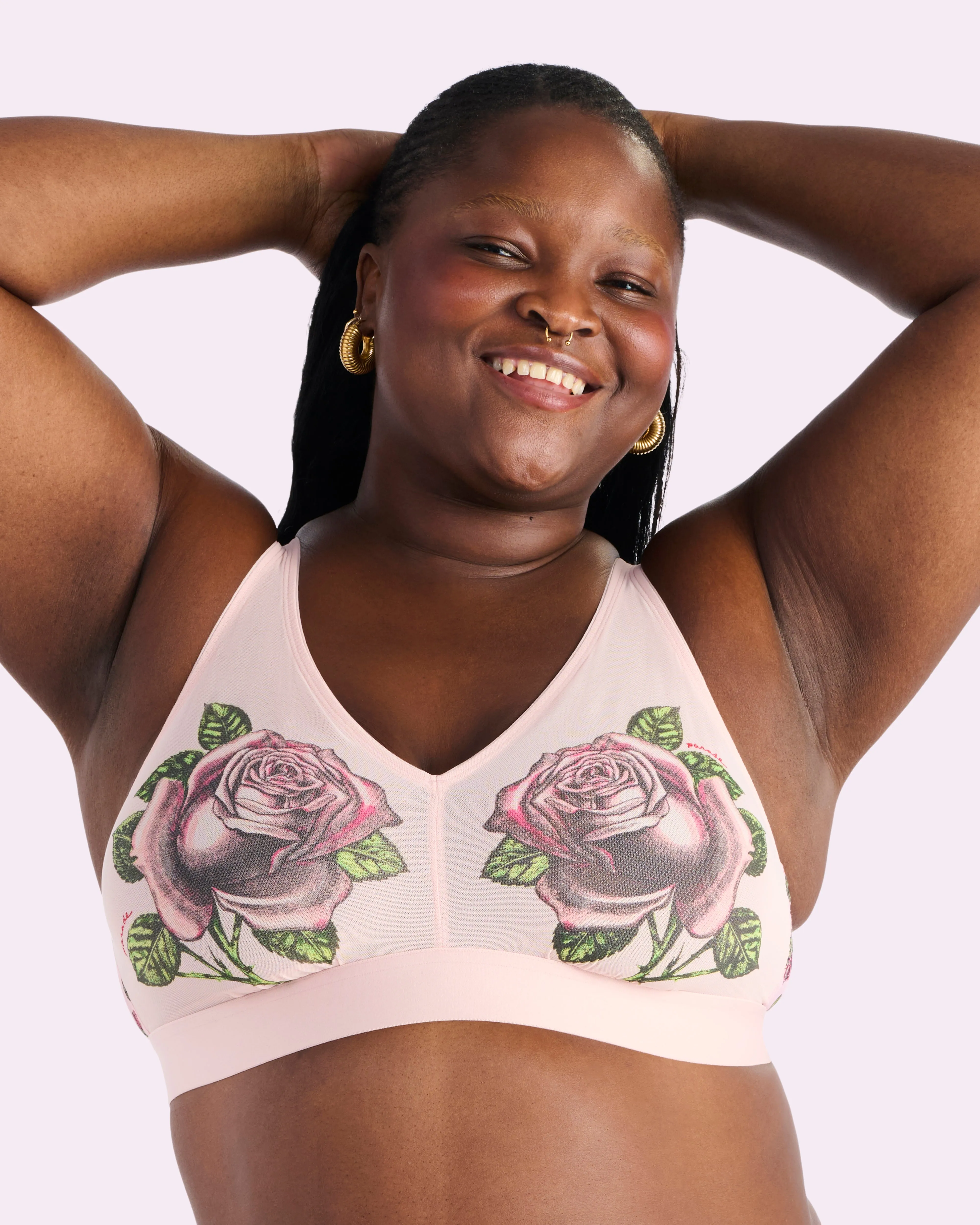 Silky Mesh Plunge Bralette | Silky Mesh (Parade Rose) sold by Parade product image thumbnail 5