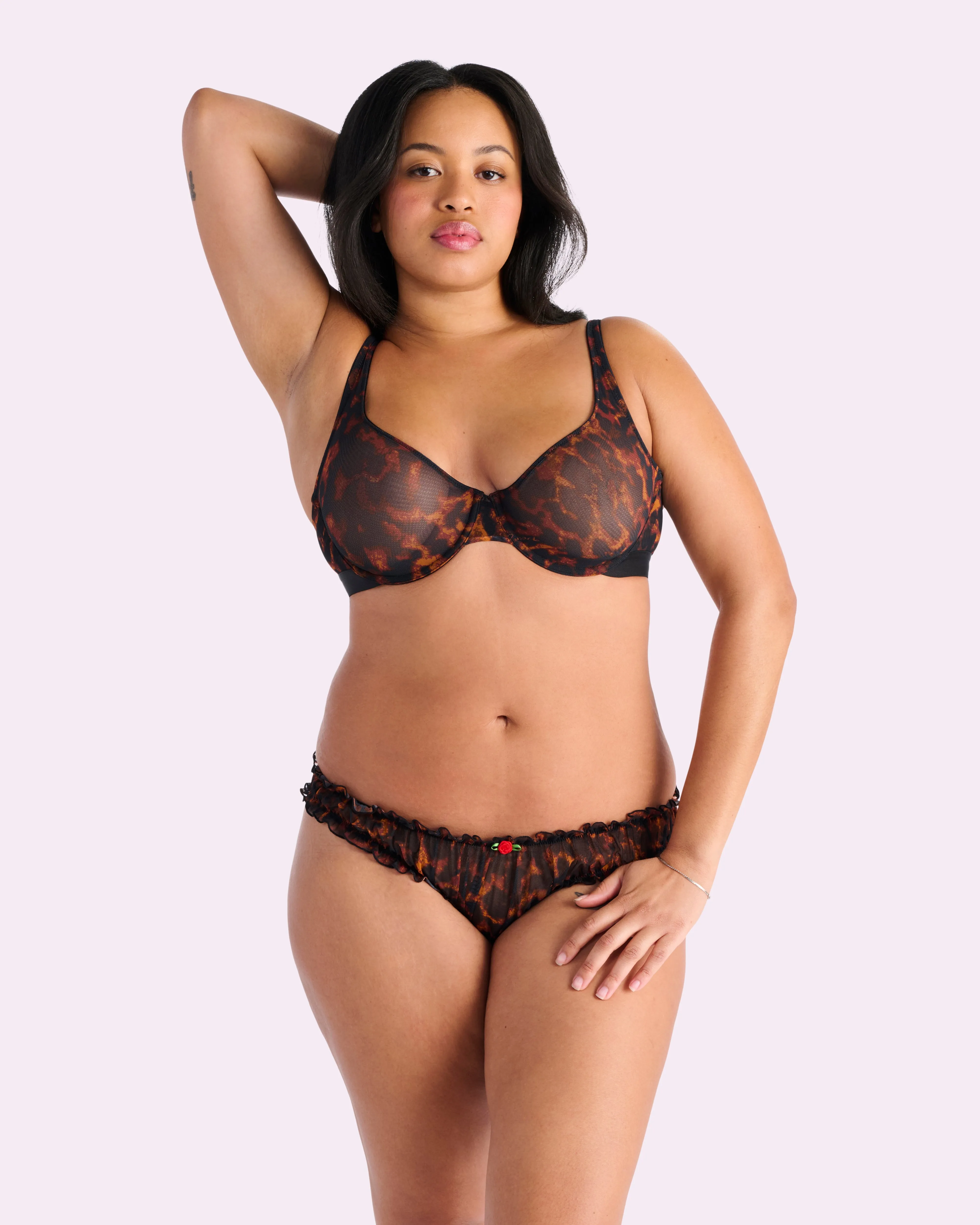 Silky Mesh Flutter Cheeky | Silky Mesh (Parade Leopard) sold by Parade product image thumbnail 4