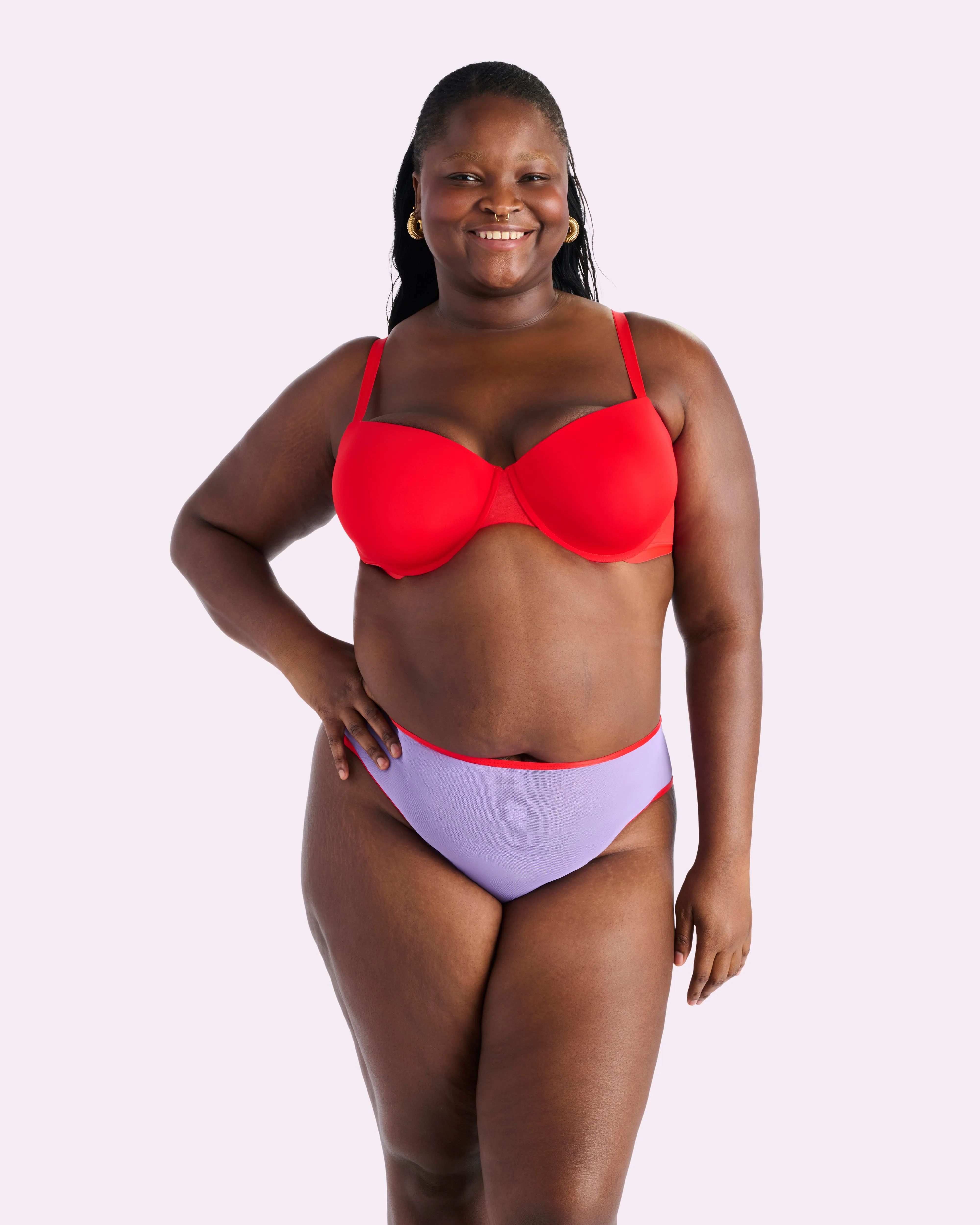 Silky Mesh High Rise Cheeky | Silky Mesh (Wet Cherries) sold by Parade product image thumbnail 4