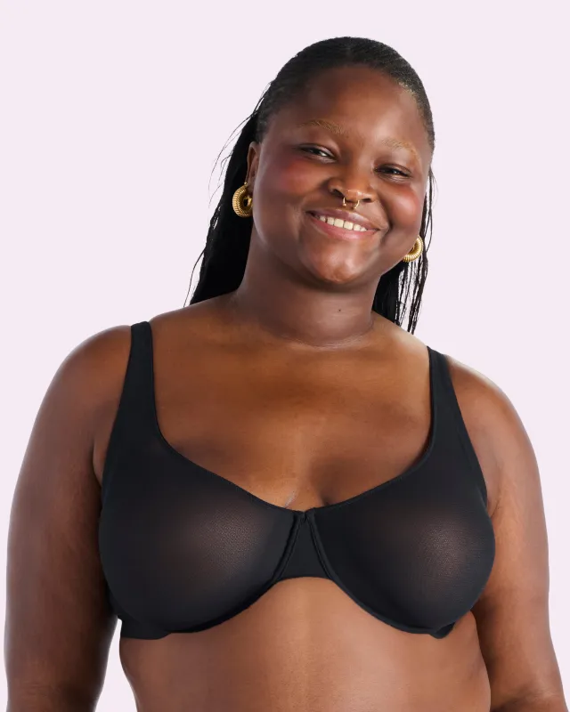 Always On Unlined Underwire Bra | Silky Mesh (Eightball) sold by Parade