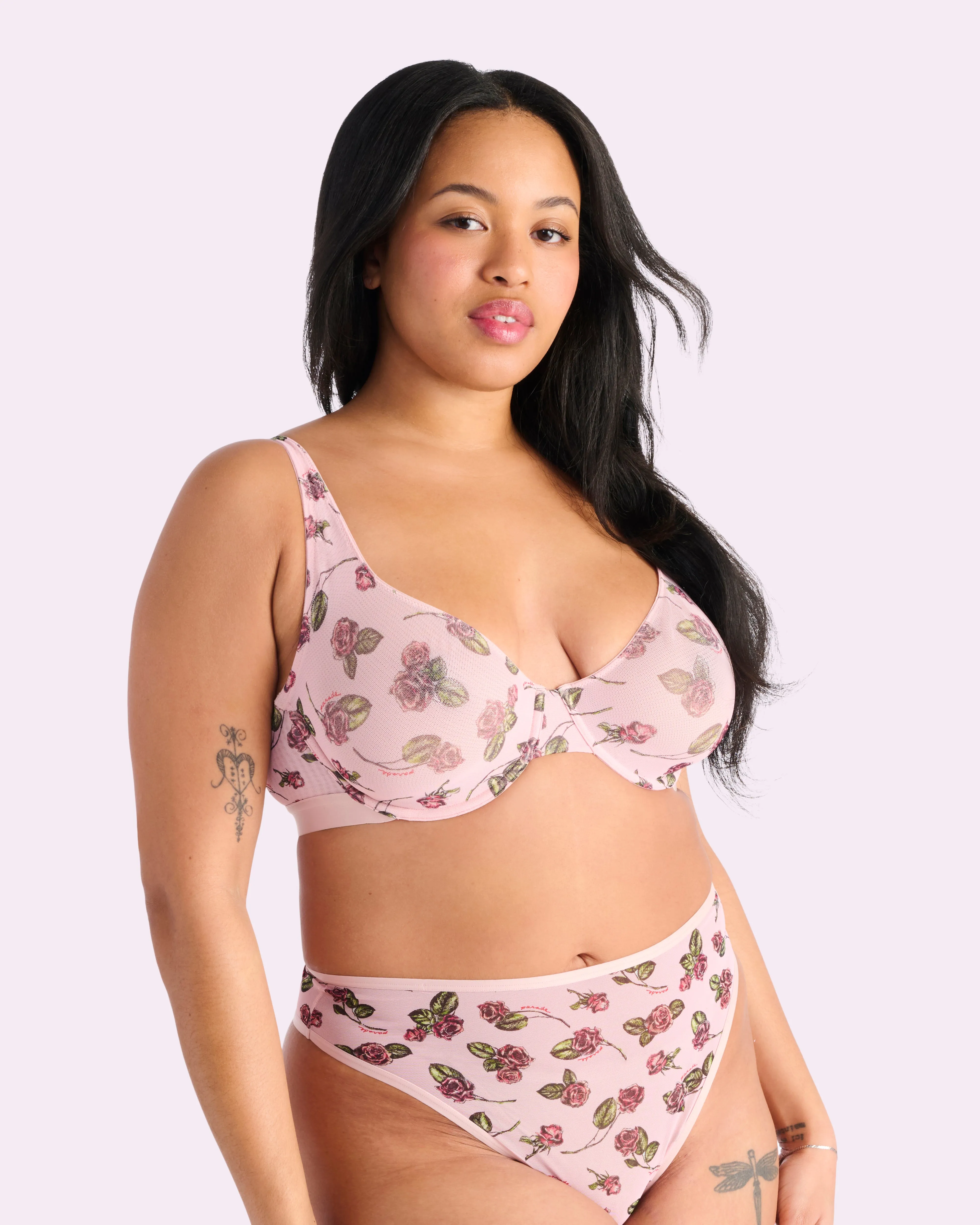 Always On Unlined Underwire Bra | Silky Mesh (Parade Rose) sold by Parade product image thumbnail 3