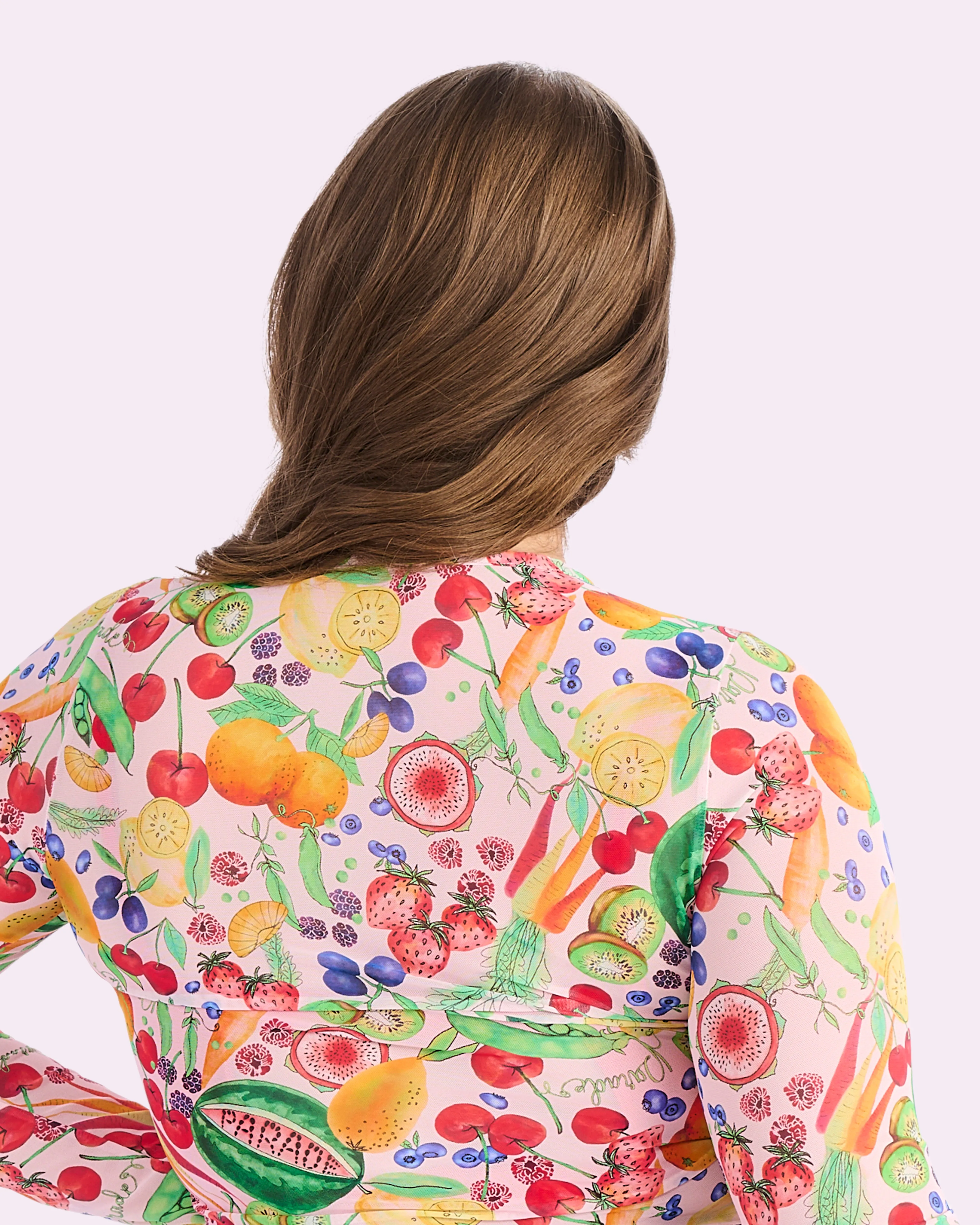 Silky Mesh Long Sleeve Crop Cover Up | Silky Mesh (Farmer's Market) sold by Parade product image thumbnail 3
