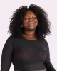 Silky Mesh Long Sleeve Crop Cover Up | Silky Mesh (Eightball) sold by Parade