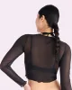 Silky Mesh Long Sleeve Crop Cover Up | Silky Mesh (Eightball) sold by Parade