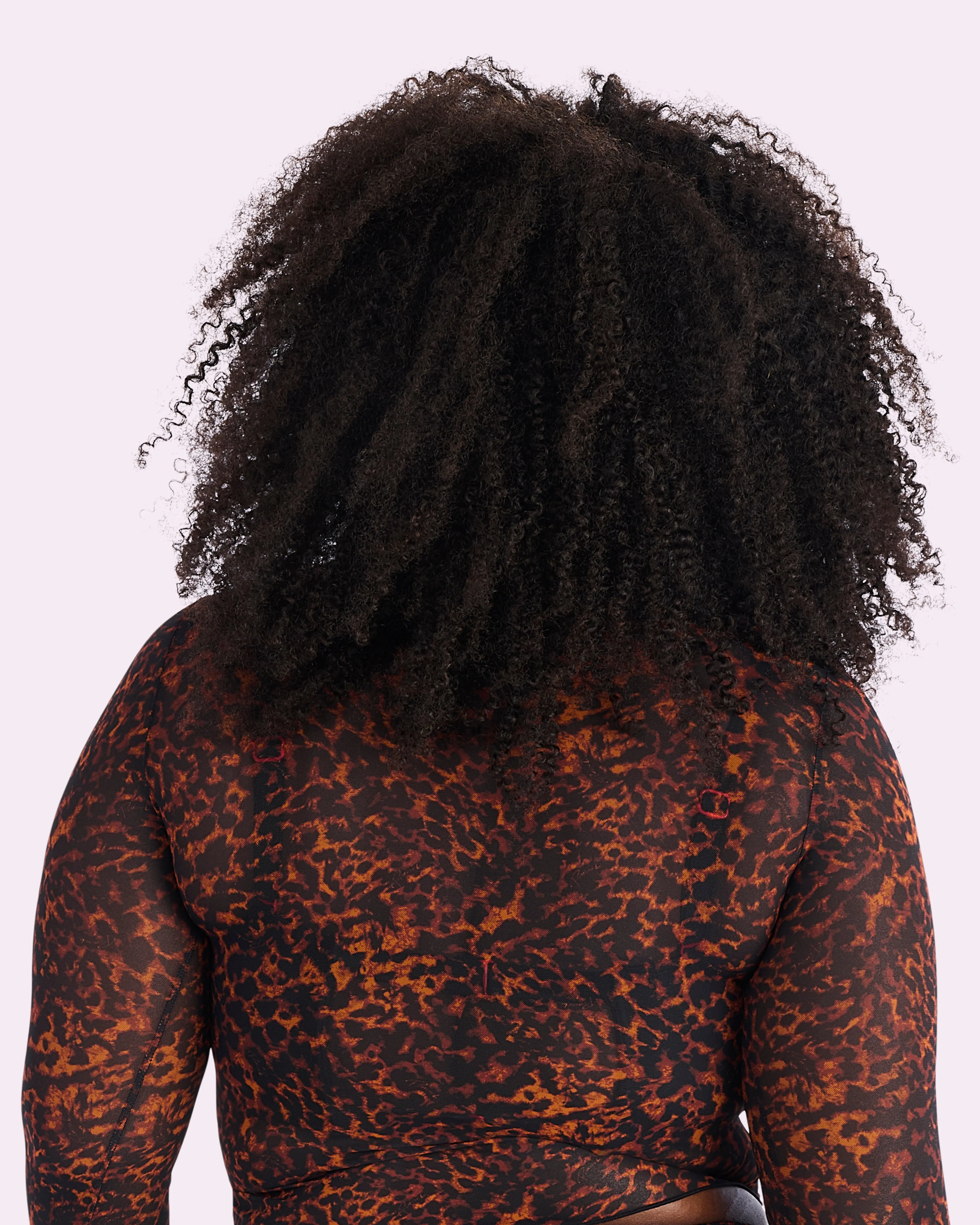 Silky Mesh Long Sleeve Crop Cover Up | Silky Mesh (Parade Leopard) sold by Parade product image thumbnail 3