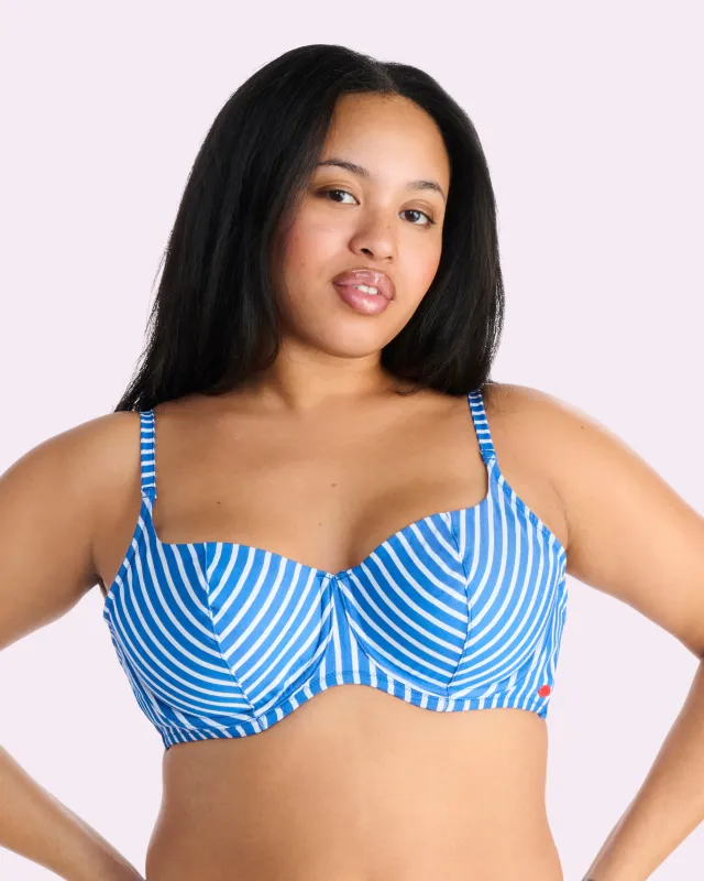 Parade Poplin Balconette Bra | Parade Poplin (Paradise Stripe) sold by Parade