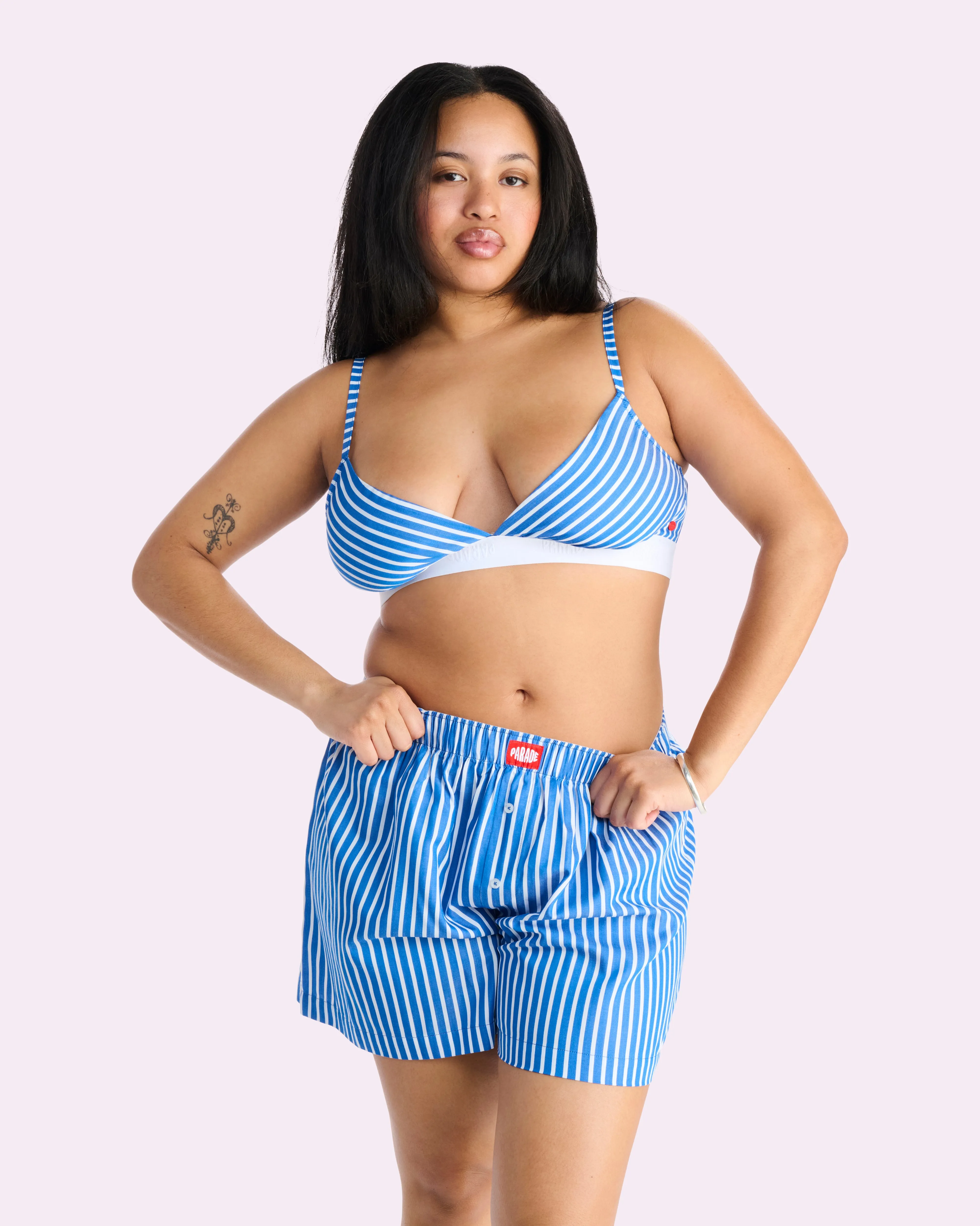 Parade Poplin Boxer Short | Parade Poplin (Paradise Stripe) sold by Parade product image thumbnail 4