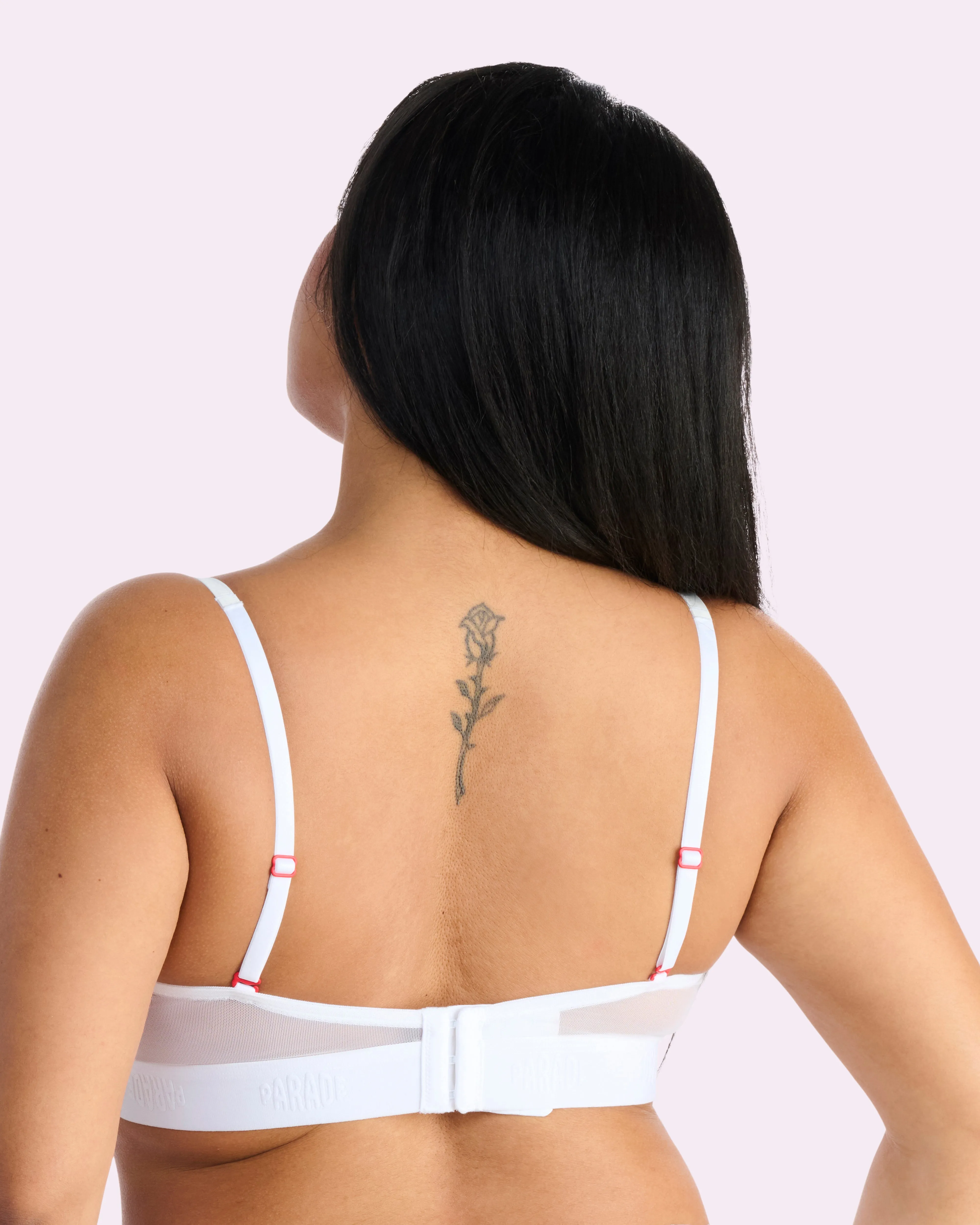 Parade Poplin Triangle Bralette | Parade Poplin (Garden Embroidery) sold by Parade product image thumbnail 2