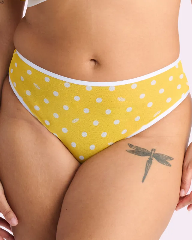 Silky Mesh High Rise Cheeky | Silky Mesh (Parade Dots) sold by Parade