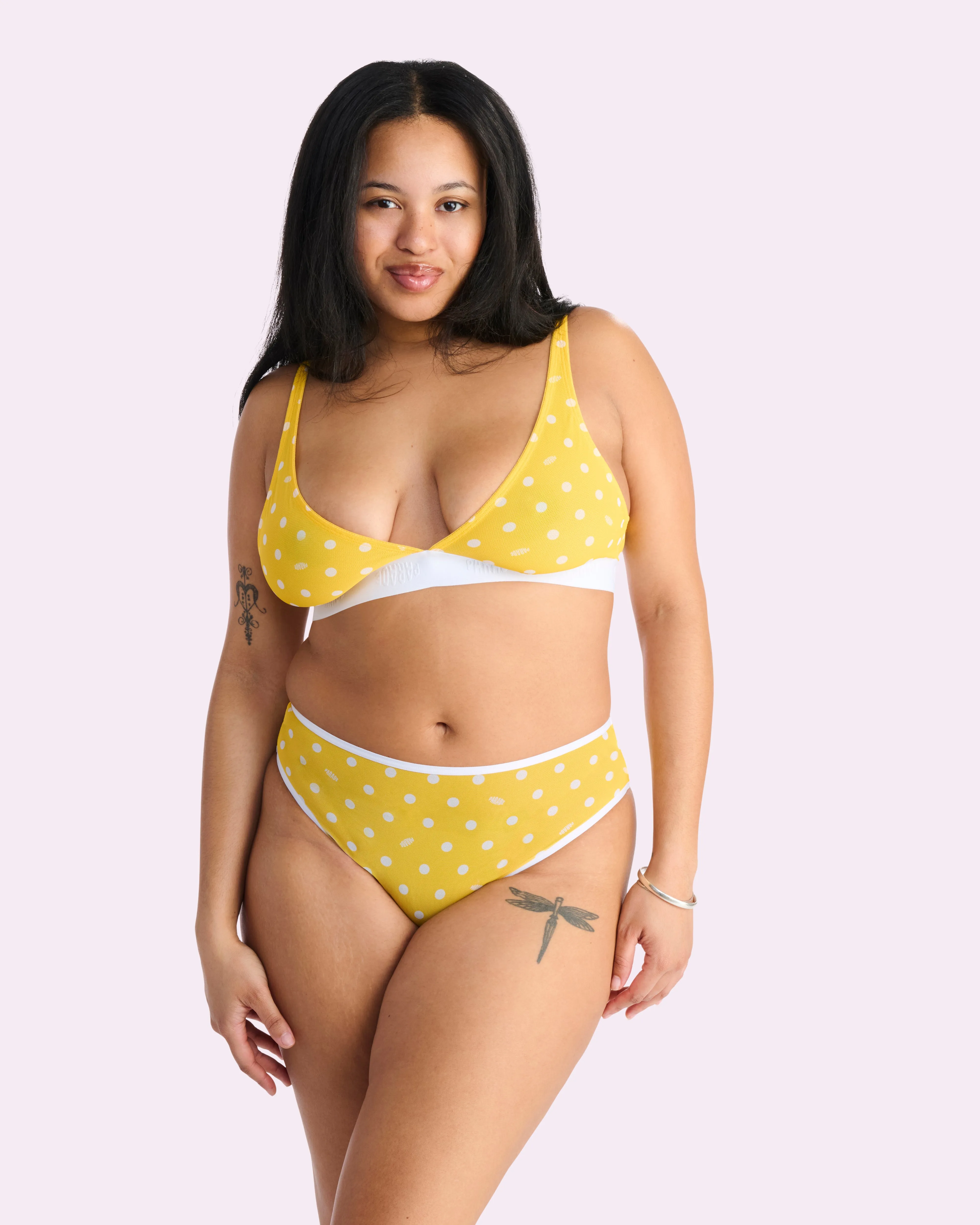 Silky Mesh High Rise Cheeky | Silky Mesh (Parade Dots) sold by Parade product image thumbnail 4
