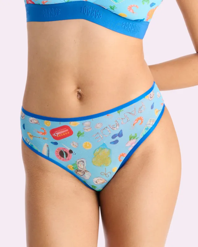 Silky Mesh High Rise Cheeky | Silky Mesh (Seaside Paradise) sold by Parade