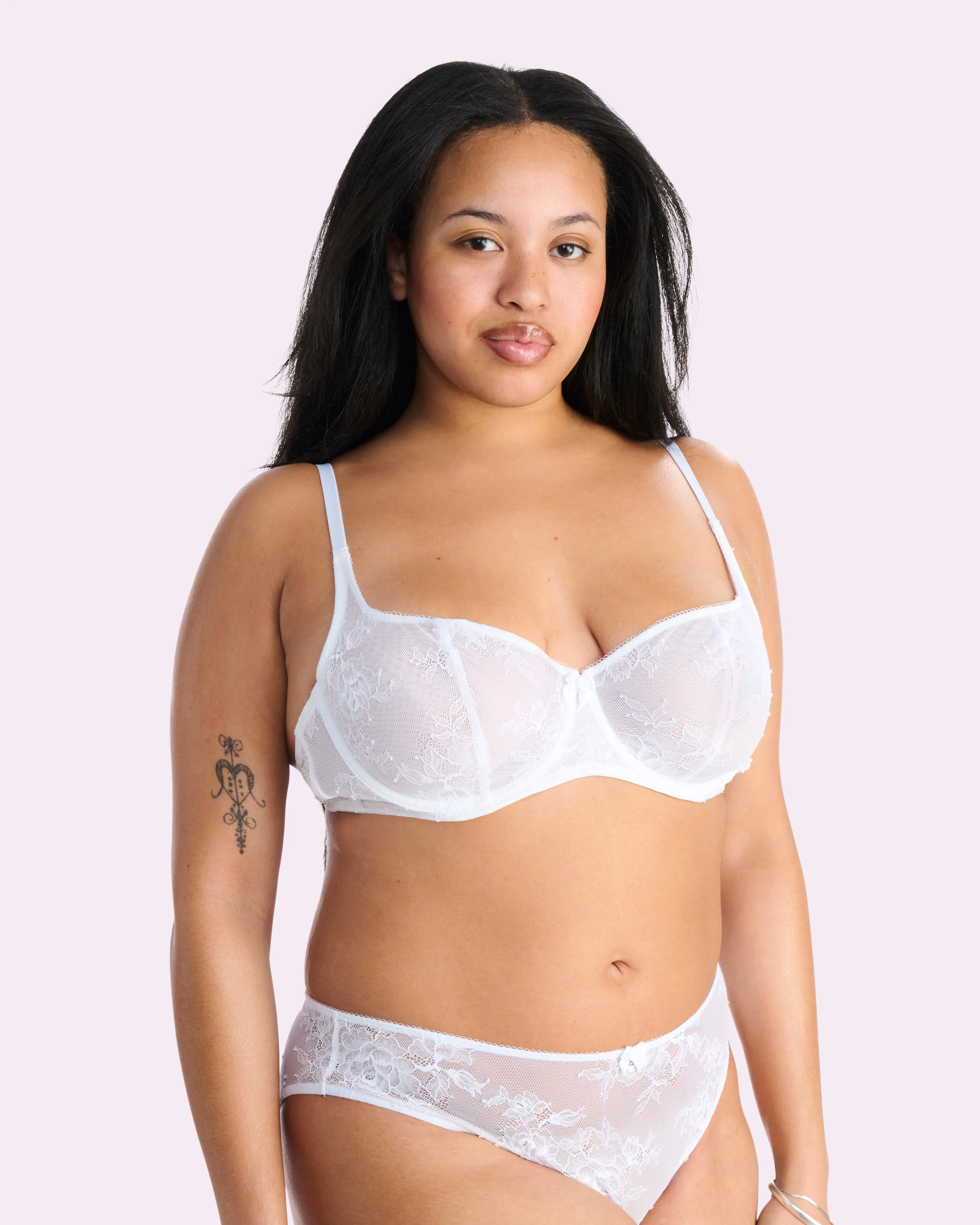 That Lace Unlined Balconette Bra | That Lace (Bright White) sold by Parade product image thumbnail 5