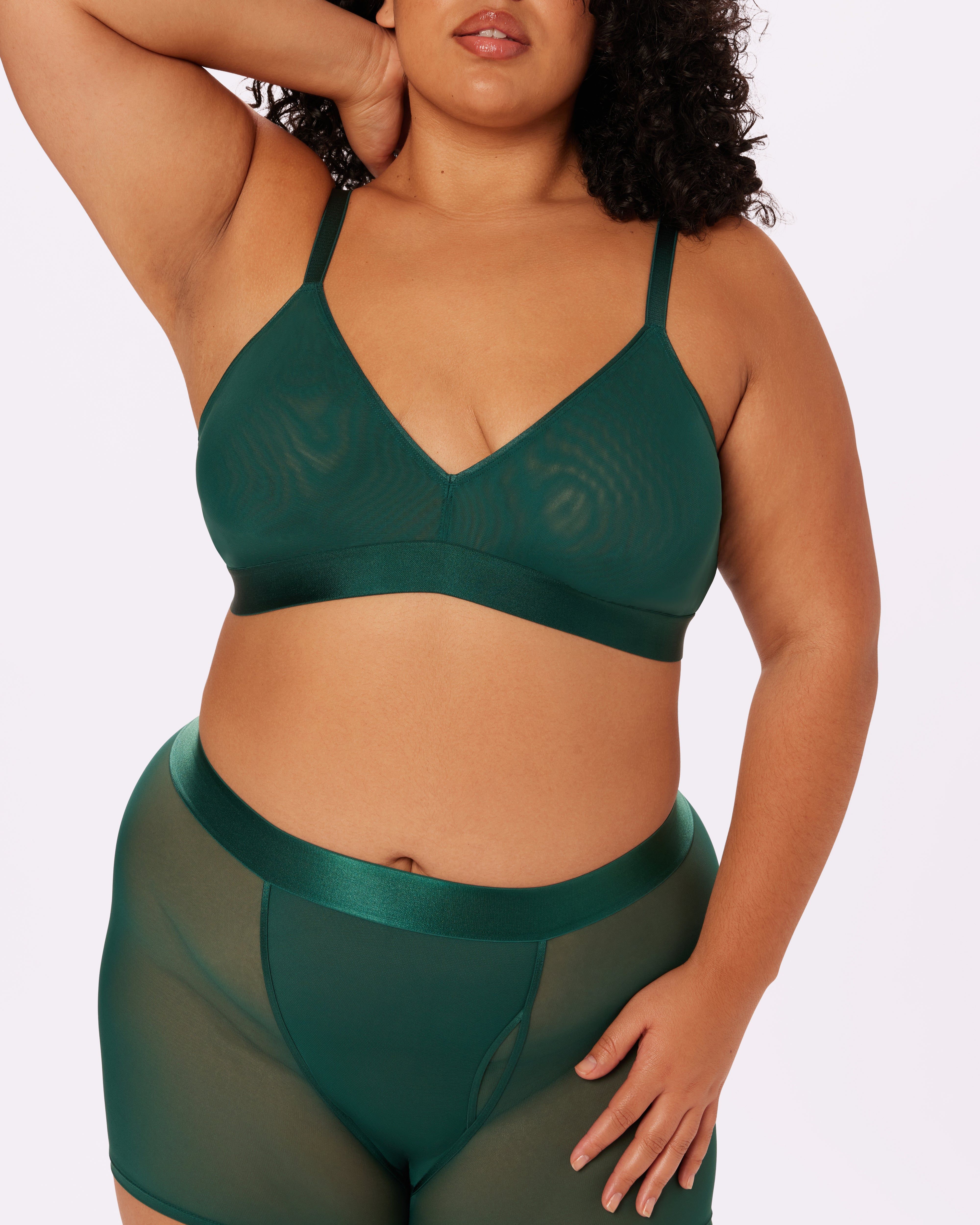 Triangle Bralette | Silky Mesh | Archive (Jade) sold by Parade product image thumbnail 4
