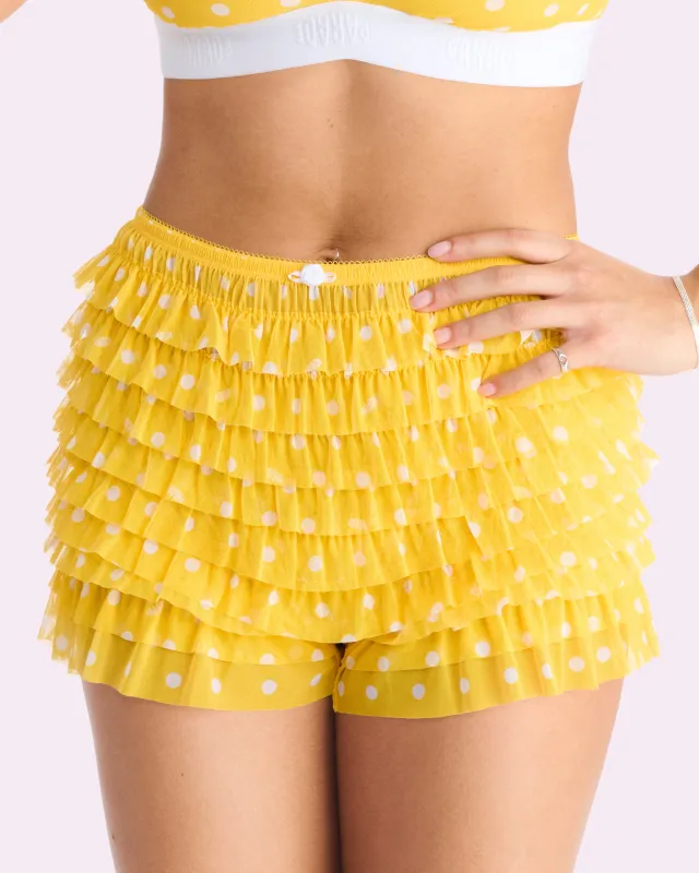Silky Mesh Flutter Bloomer | Silky Mesh (Parade Dots) sold by Parade