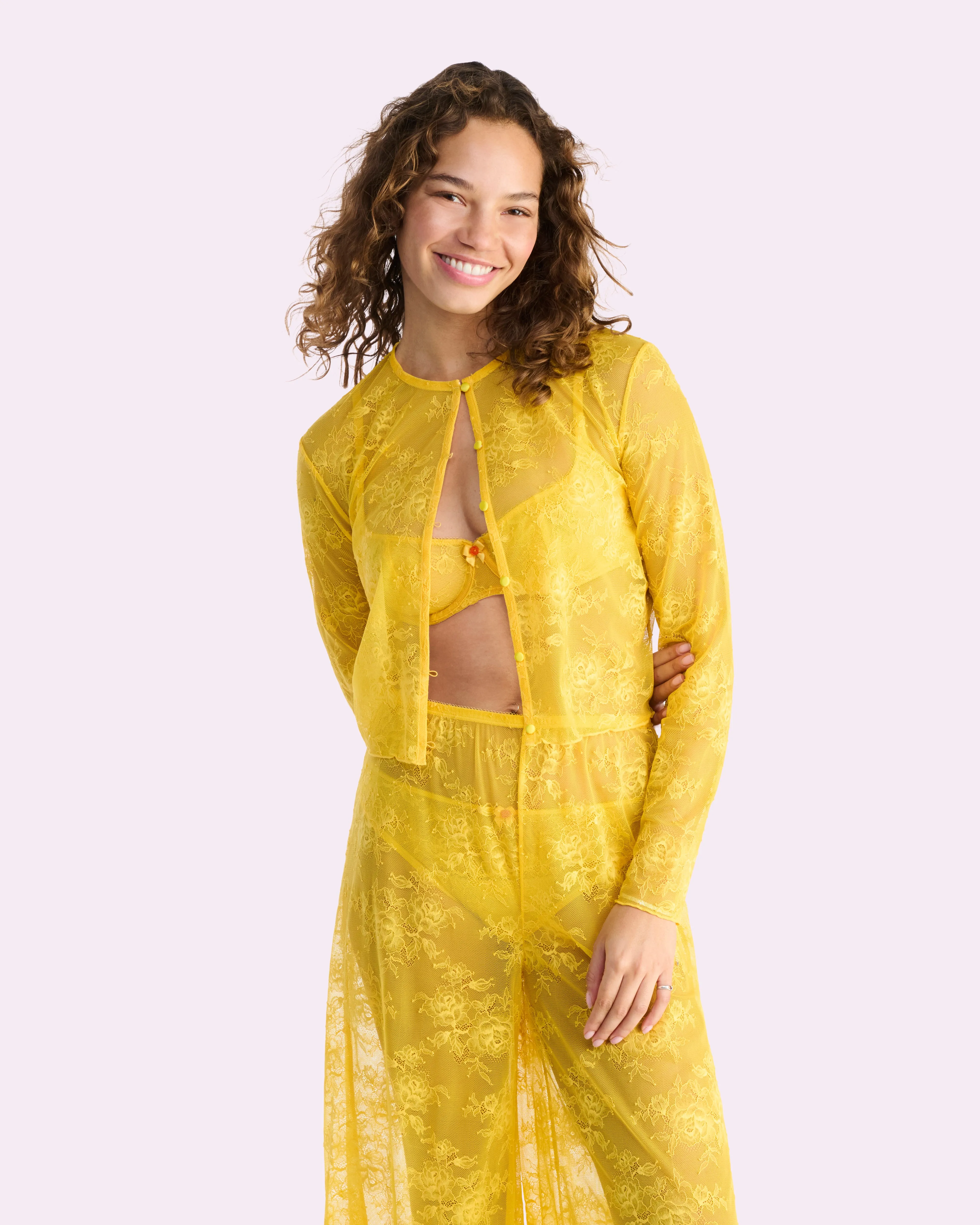 That Lace Cardigan | That Lace (Daffodil) sold by Parade product image thumbnail 4