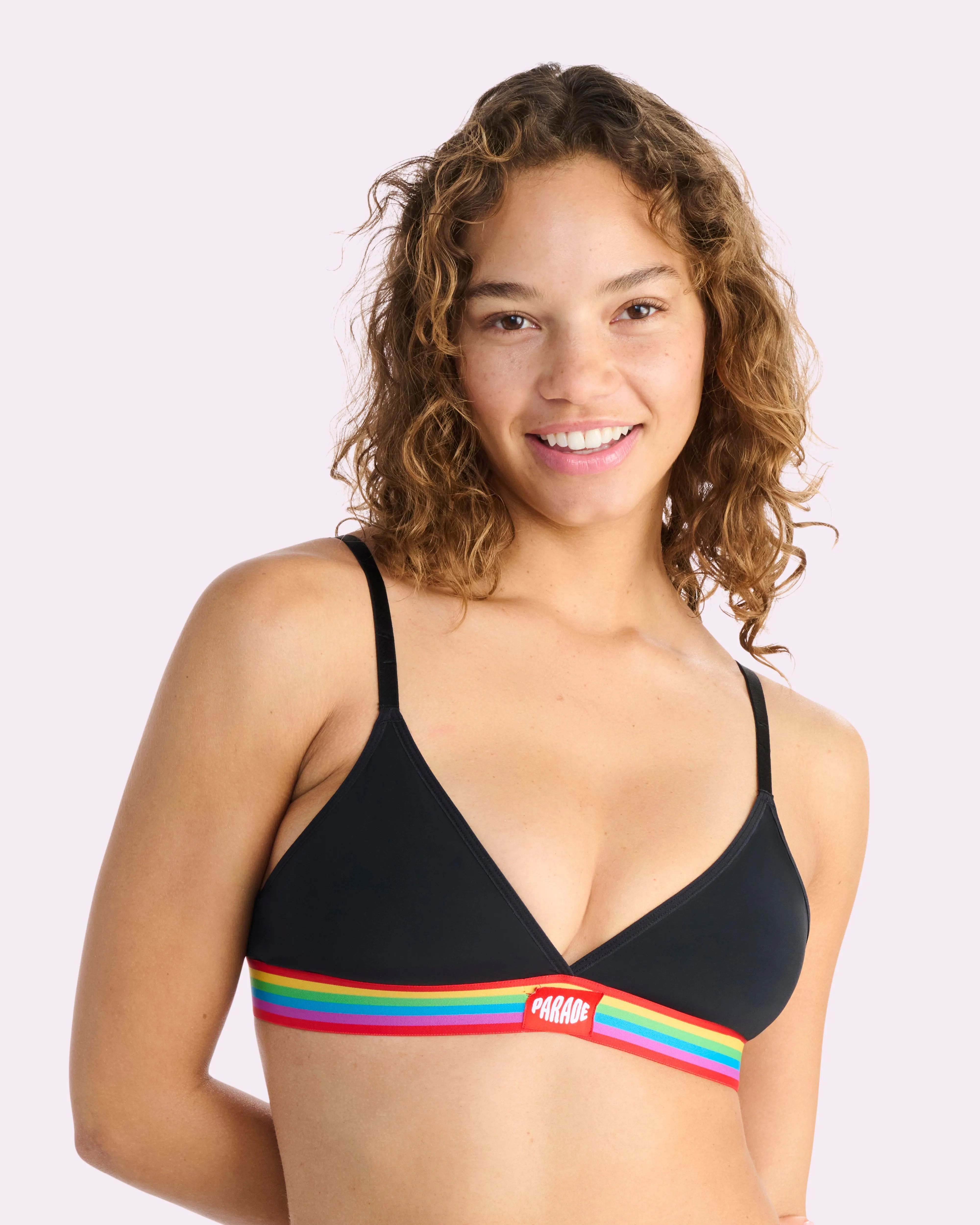 Re:Play New Triangle Bralette | Ultra-Soft Re:Play (Eightball Rainbow) sold by Parade product image thumbnail 5
