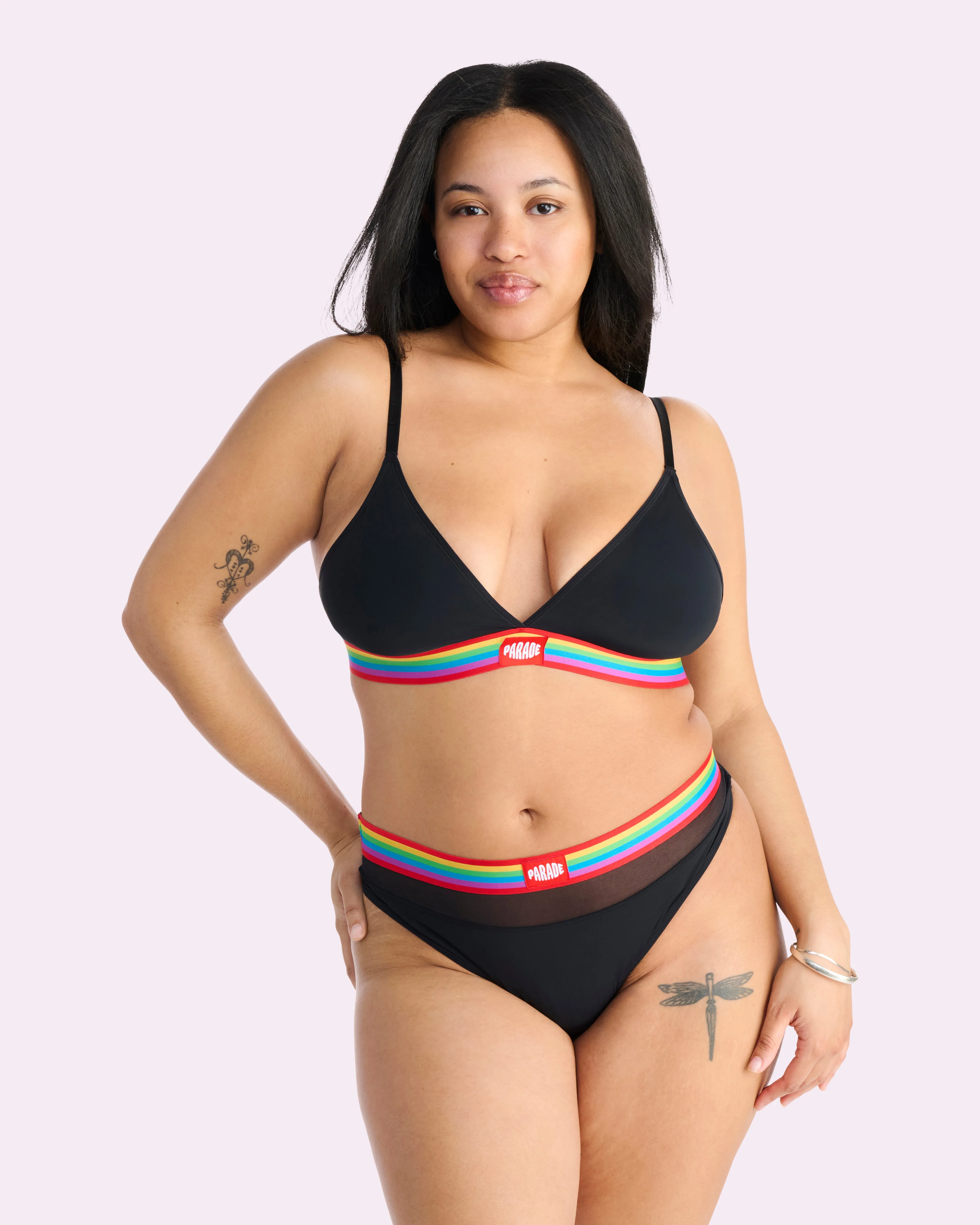 Re:Play New Triangle Bralette | Ultra-Soft Re:Play (Eightball Rainbow) sold by Parade product image thumbnail 4