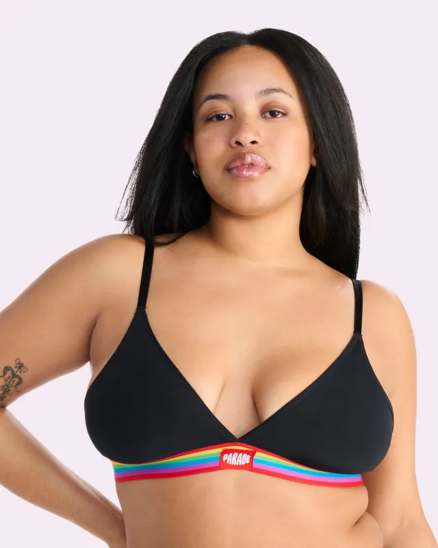 Re:Play New Triangle Bralette | Ultra-Soft Re:Play (Eightball Rainbow) sold by Parade