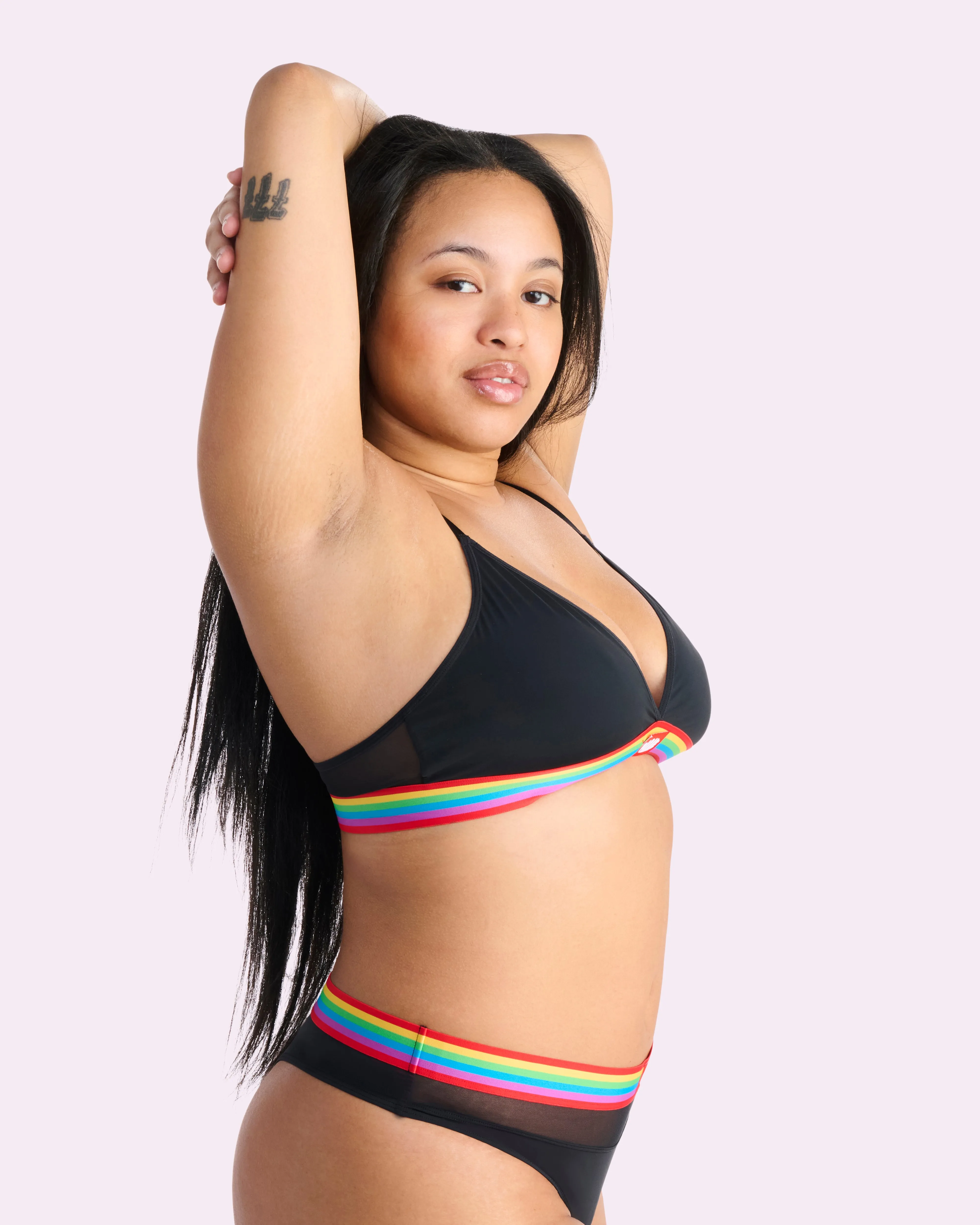 Re:Play New Triangle Bralette | Ultra-Soft Re:Play (Eightball Rainbow) sold by Parade product image thumbnail 3
