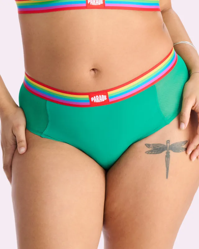 Re:Play High Waisted Brief | Ultra-Soft Re:Play (Golf Green) sold by Parade