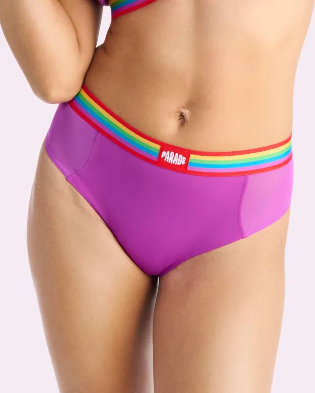 Re:Play High Waisted Brief | Ultra-Soft Re:Play (Purple Cactus) sold by Parade