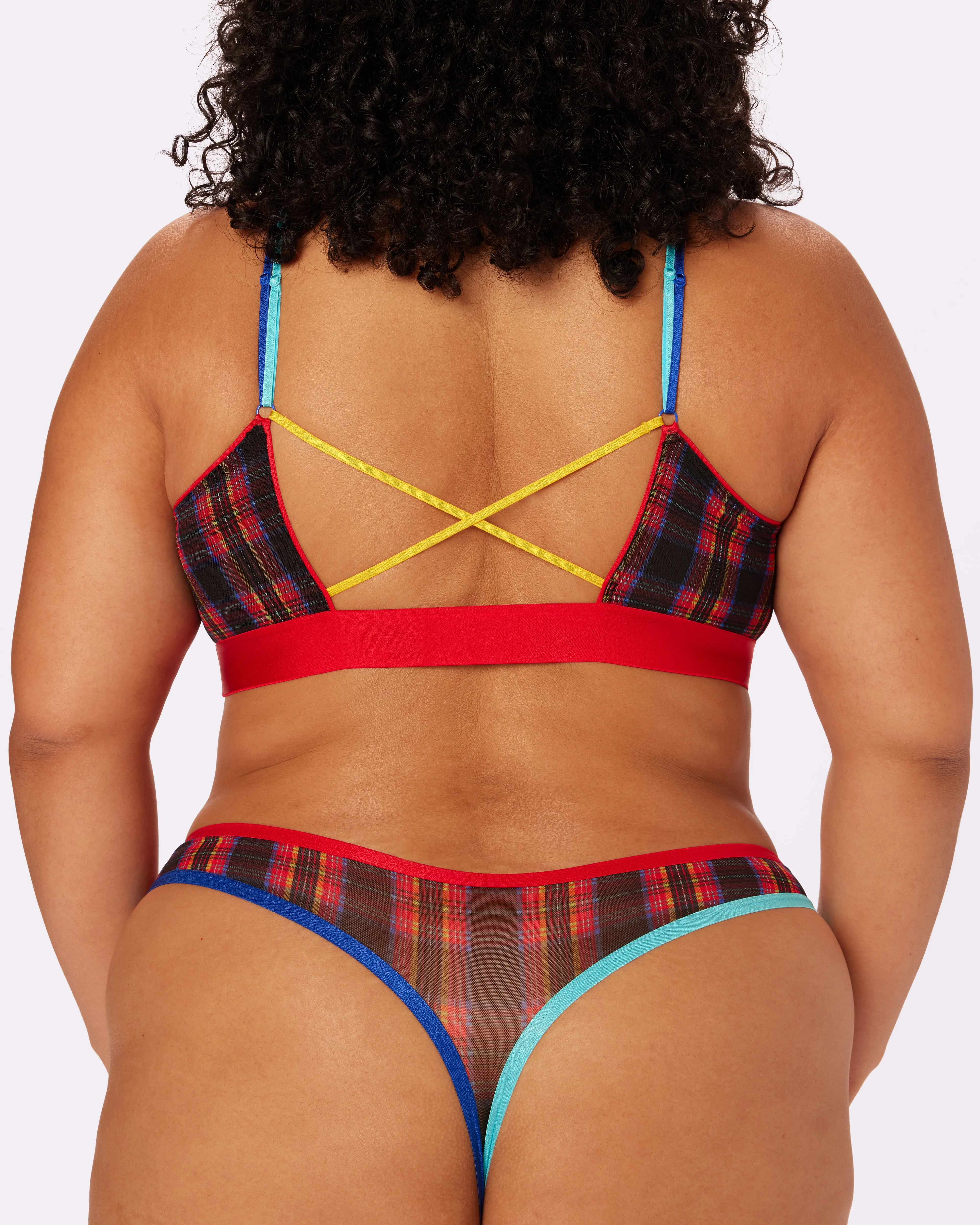Betsey Johnson Cross-Back Triangle Bralette | Silky Mesh | Archive (Betsey) sold by Parade product image thumbnail 3
