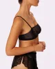 Flirty Lace Float Bralette | Glow Satin | Archive (Eightball) sold by Parade