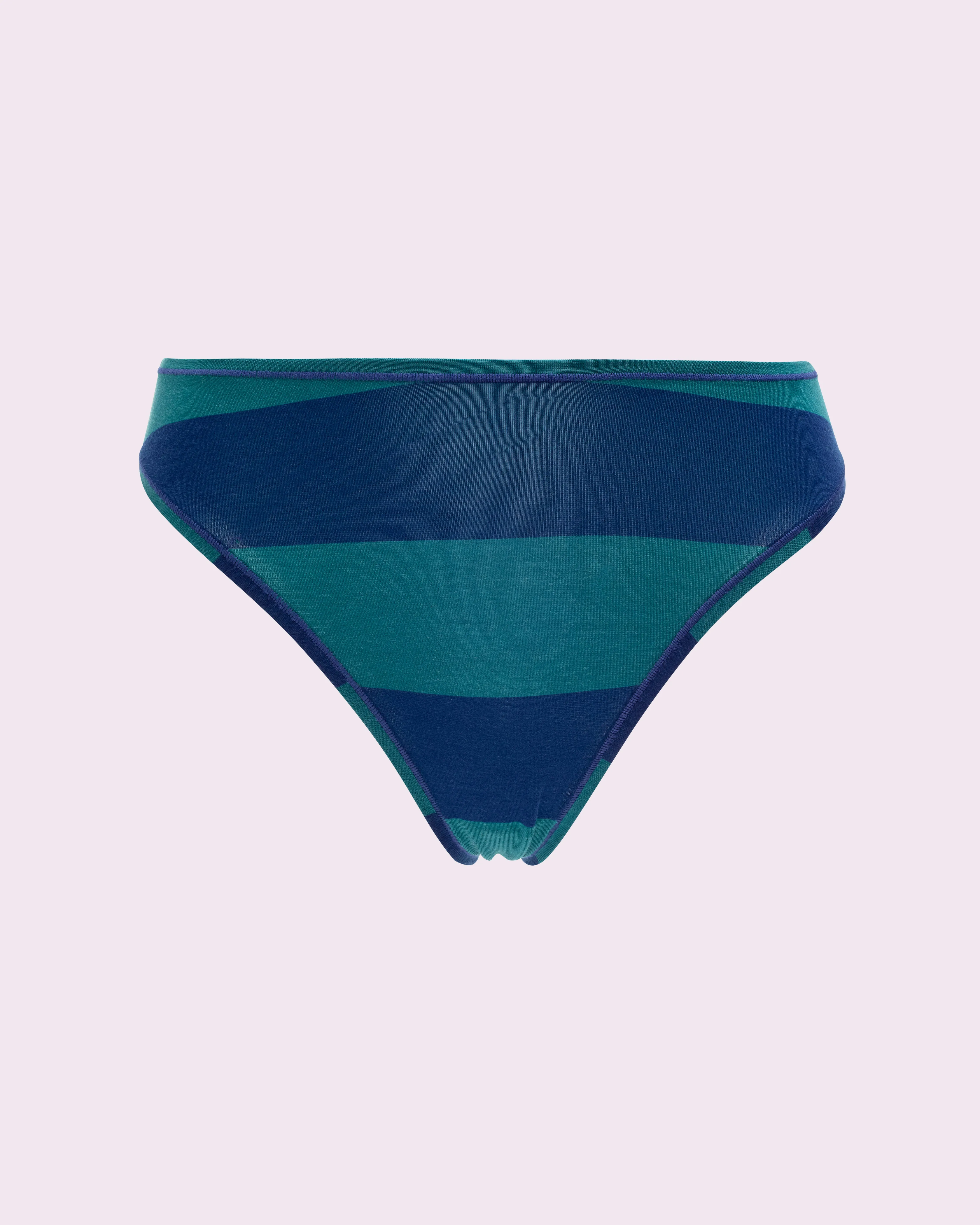 Vintage High Cut Cheeky | New:Cotton (Green Rugby Stripe) sold by Parade product image thumbnail 3