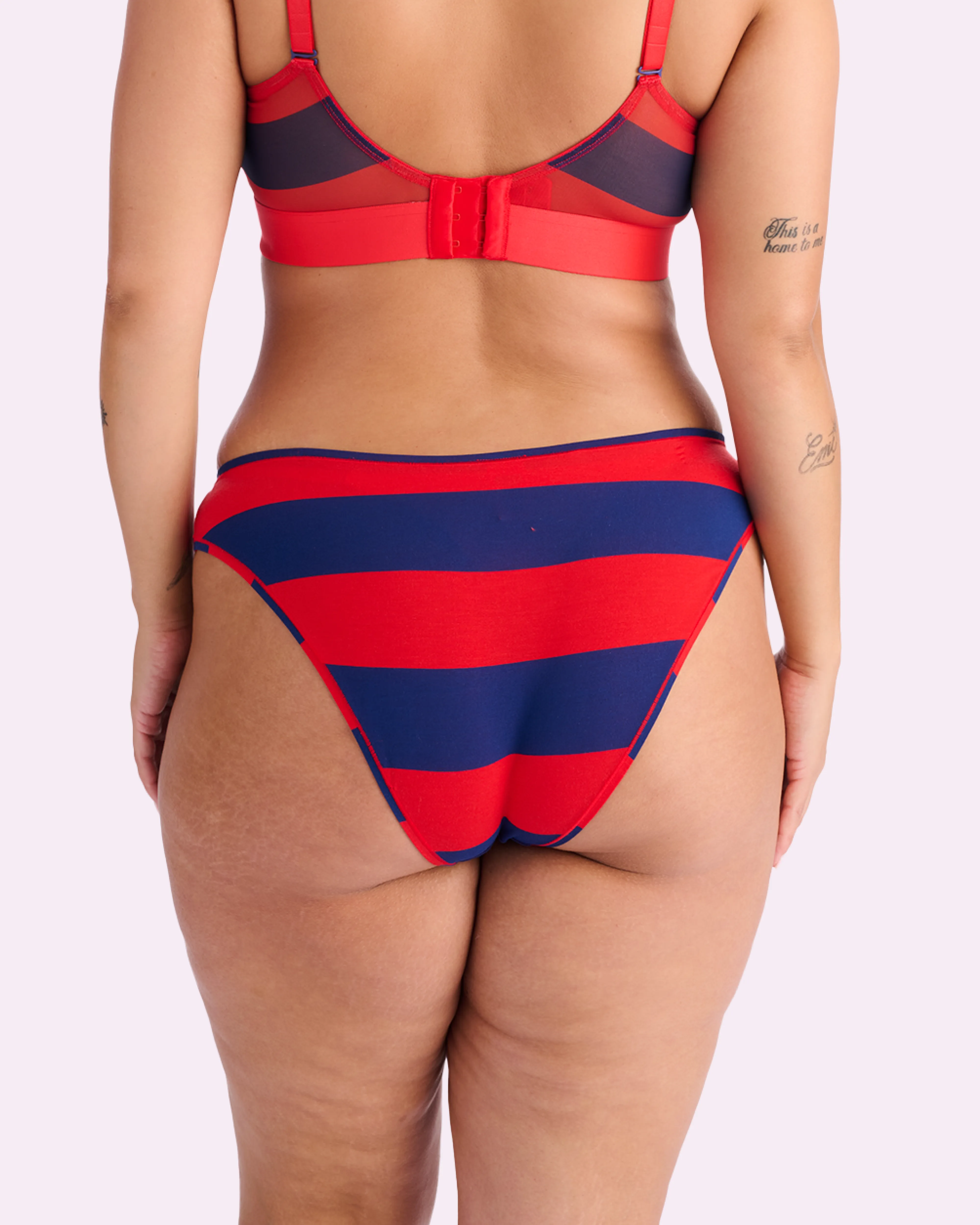 Vintage High Cut Cheeky | New:Cotton (Red Rugby Stripe) sold by Parade product image thumbnail 2