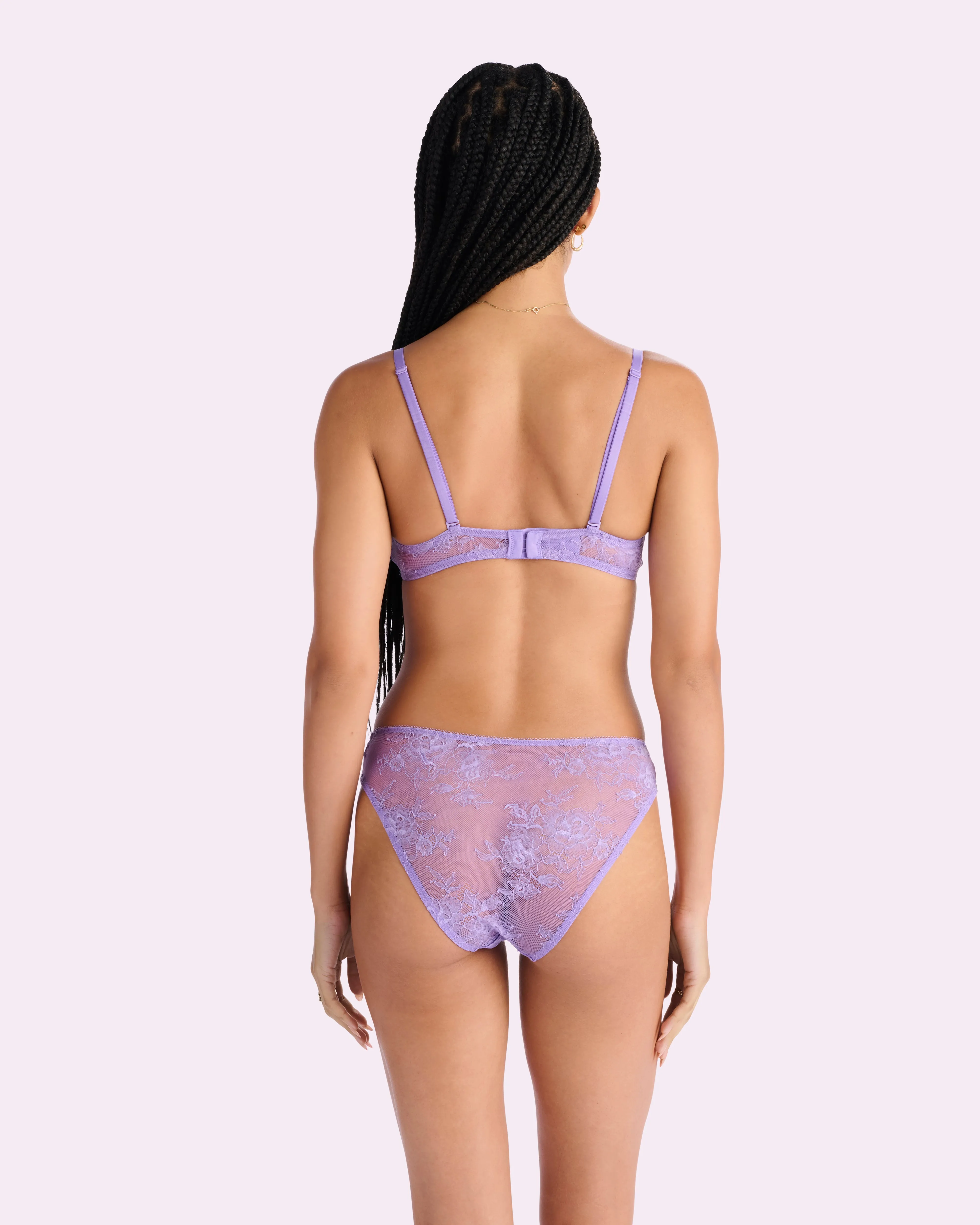 That Lace Unlined Balconette Bra | That Lace (Purple Paisley) sold by Parade product image thumbnail 4