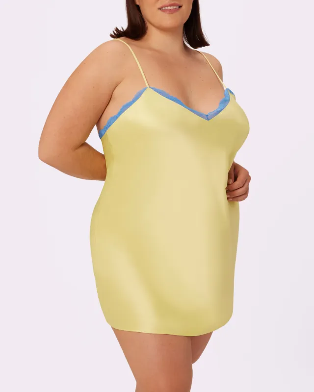 Luxe Lace Slip Dress | Luxe Satin | Archive (Key Lime) sold by Parade