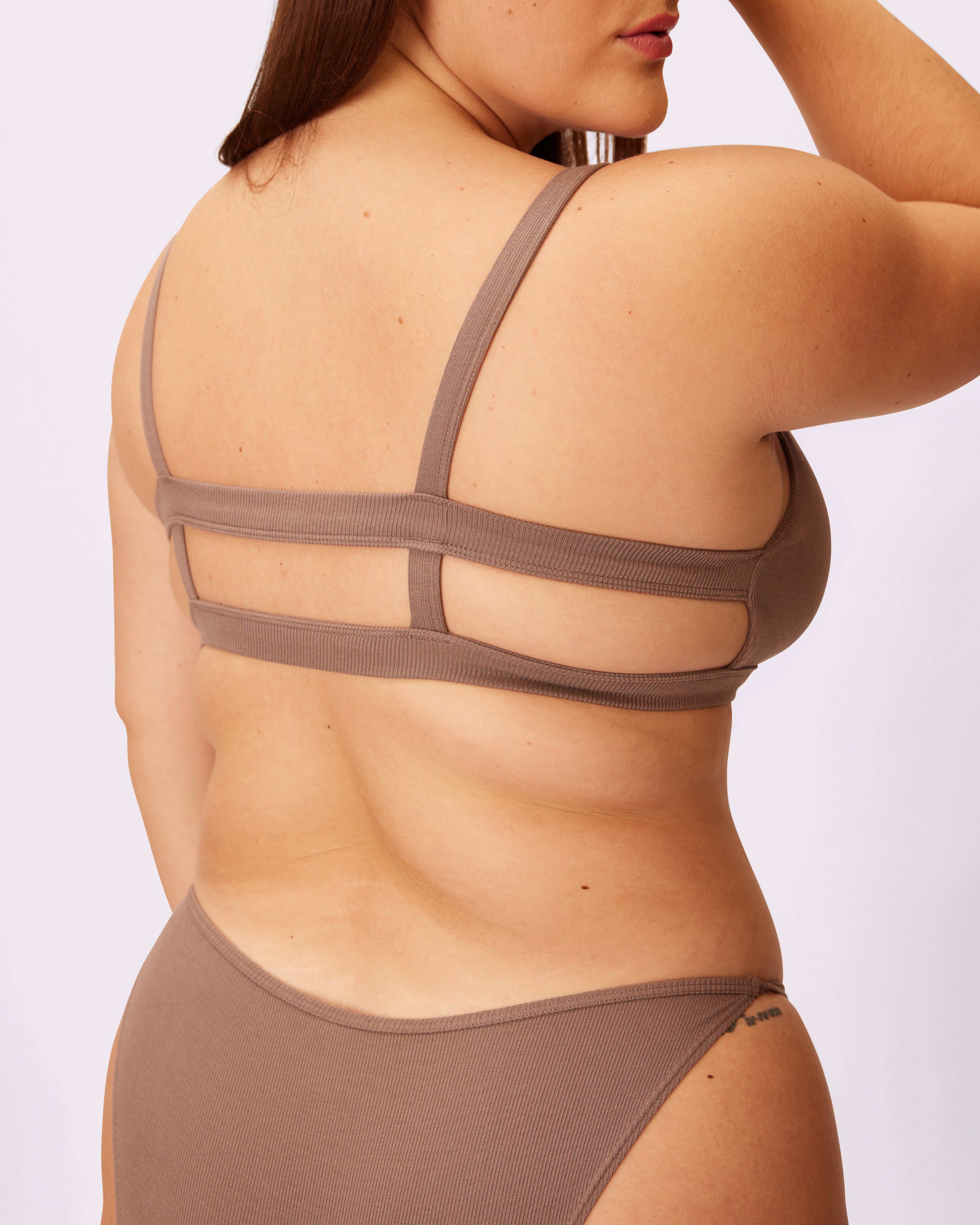 1+ Square Scoop Bralette | Lush Rib | Archive (Truffle) sold by Parade product image thumbnail 3
