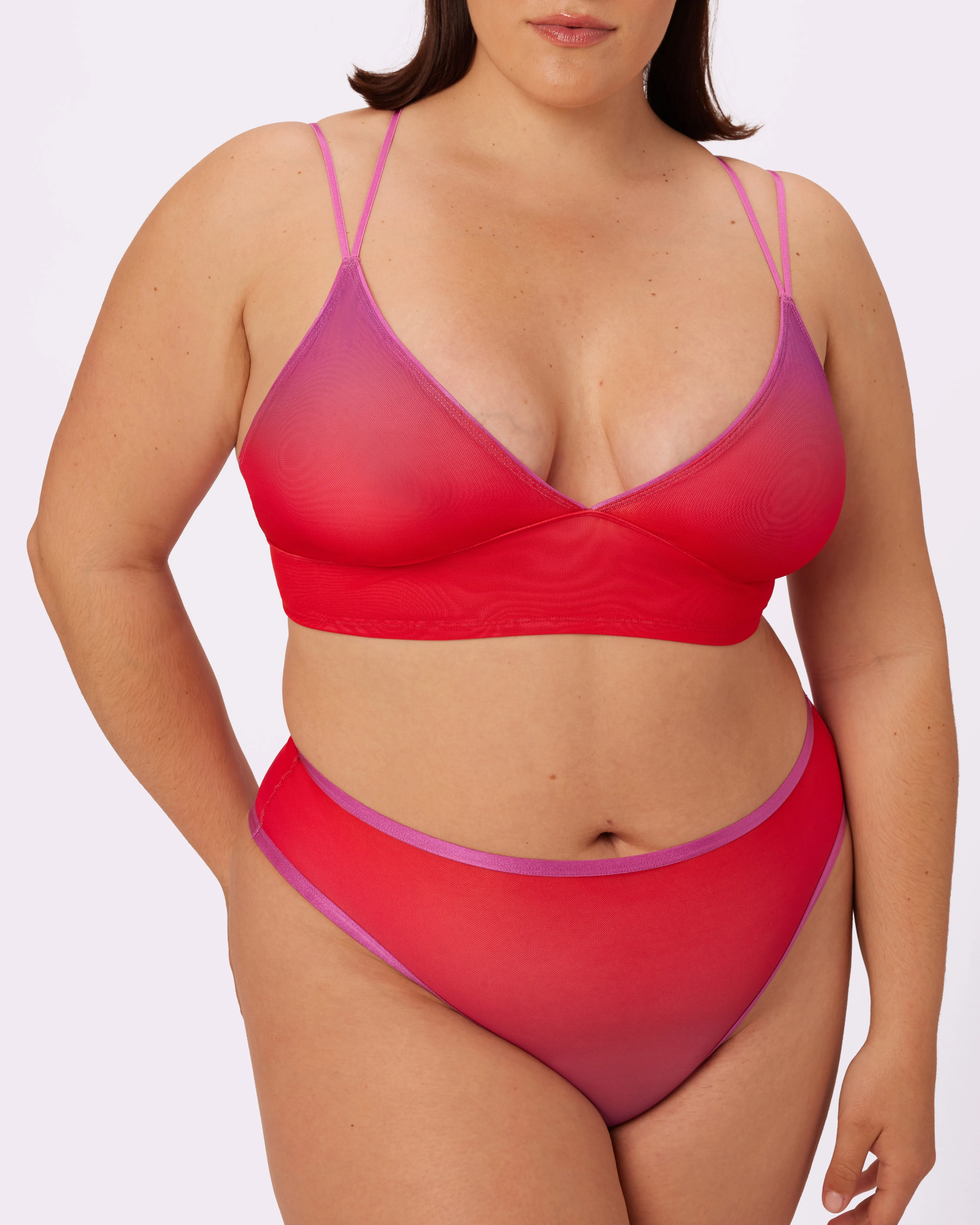 Strappy Longline Bralette | Silky Mesh | Archive (Mars Retrograde) sold by Parade