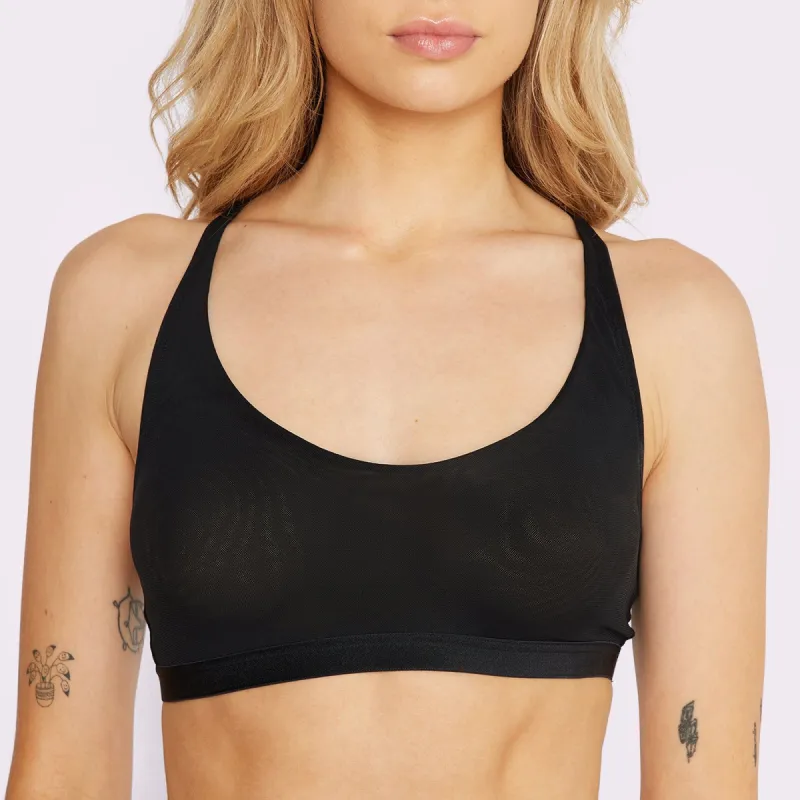 Racerback Scoop Bralette | Silky Mesh (Eightball) sold by Parade