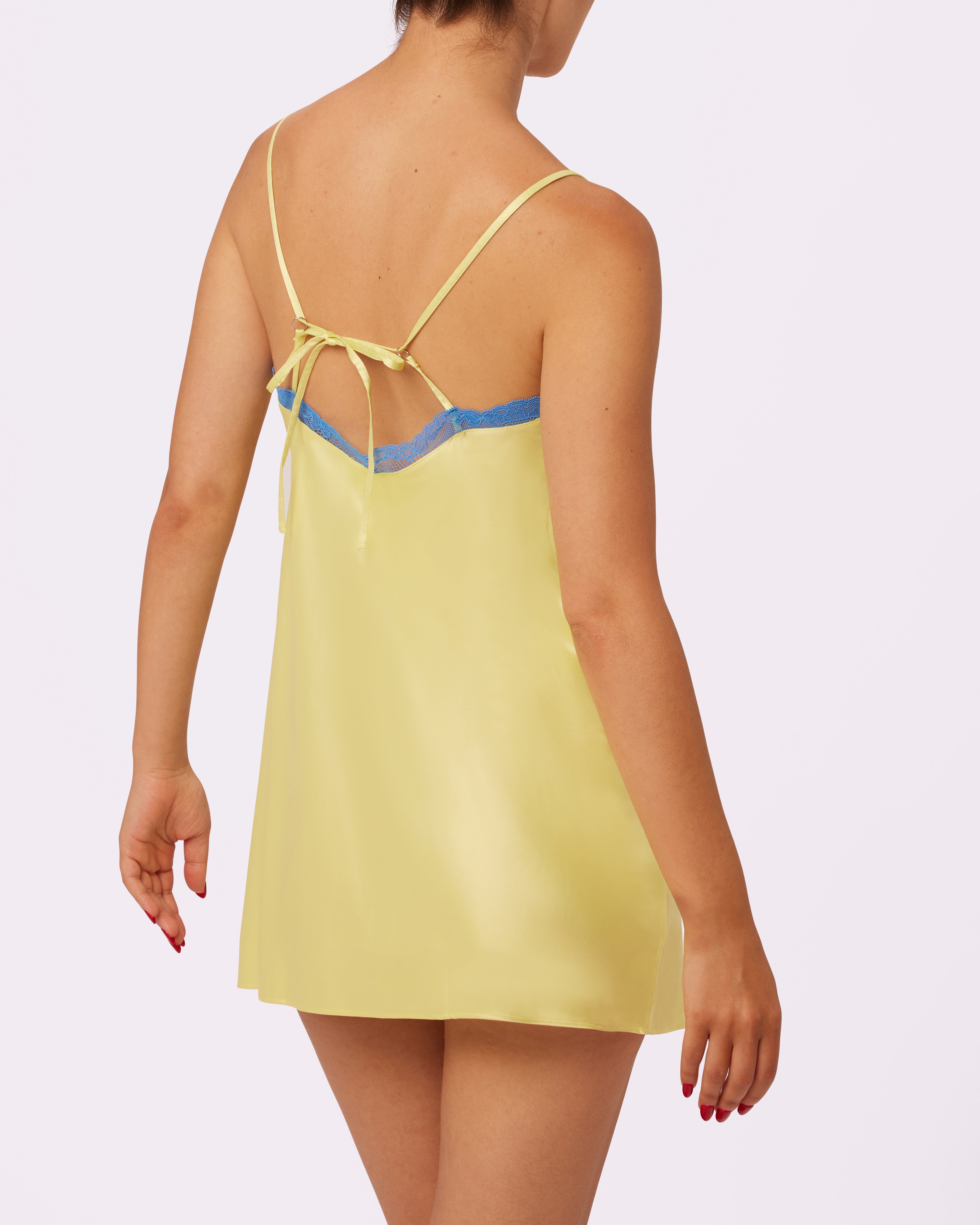 L Luxe Lace Slip Dress | Luxe Satin | Archive (Key Lime) sold by Parade product image thumbnail 5