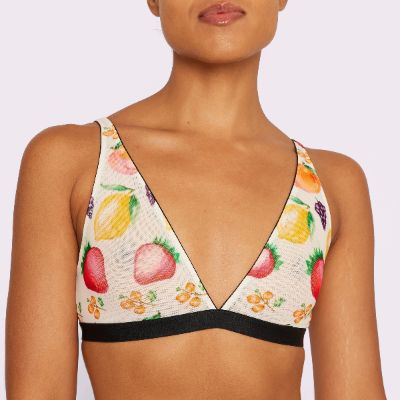 L Plunge Bralette | Silky Mesh | Archive (Fruit Salad) made by Parade
