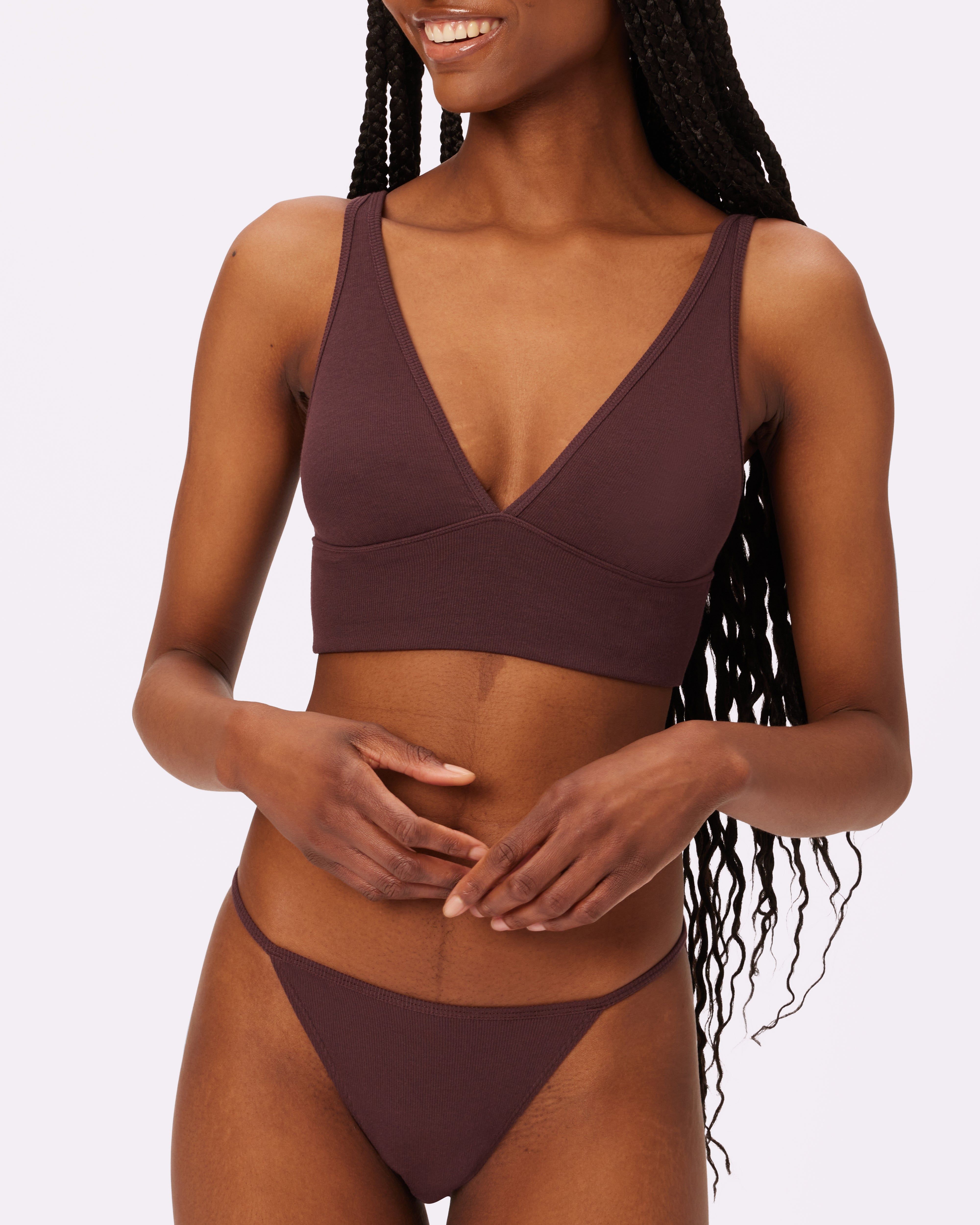 0+ Vintage Rib Plunge Scoop Back Bralette | Lush Rib | Archive (Pony) sold by Parade product image thumbnail 3