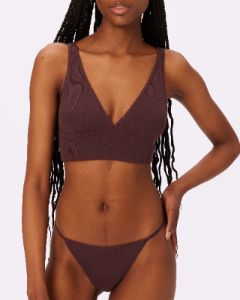 0+ Vintage Rib Plunge Scoop Back Bralette | Lush Rib | Archive (Pony) sold by Parade