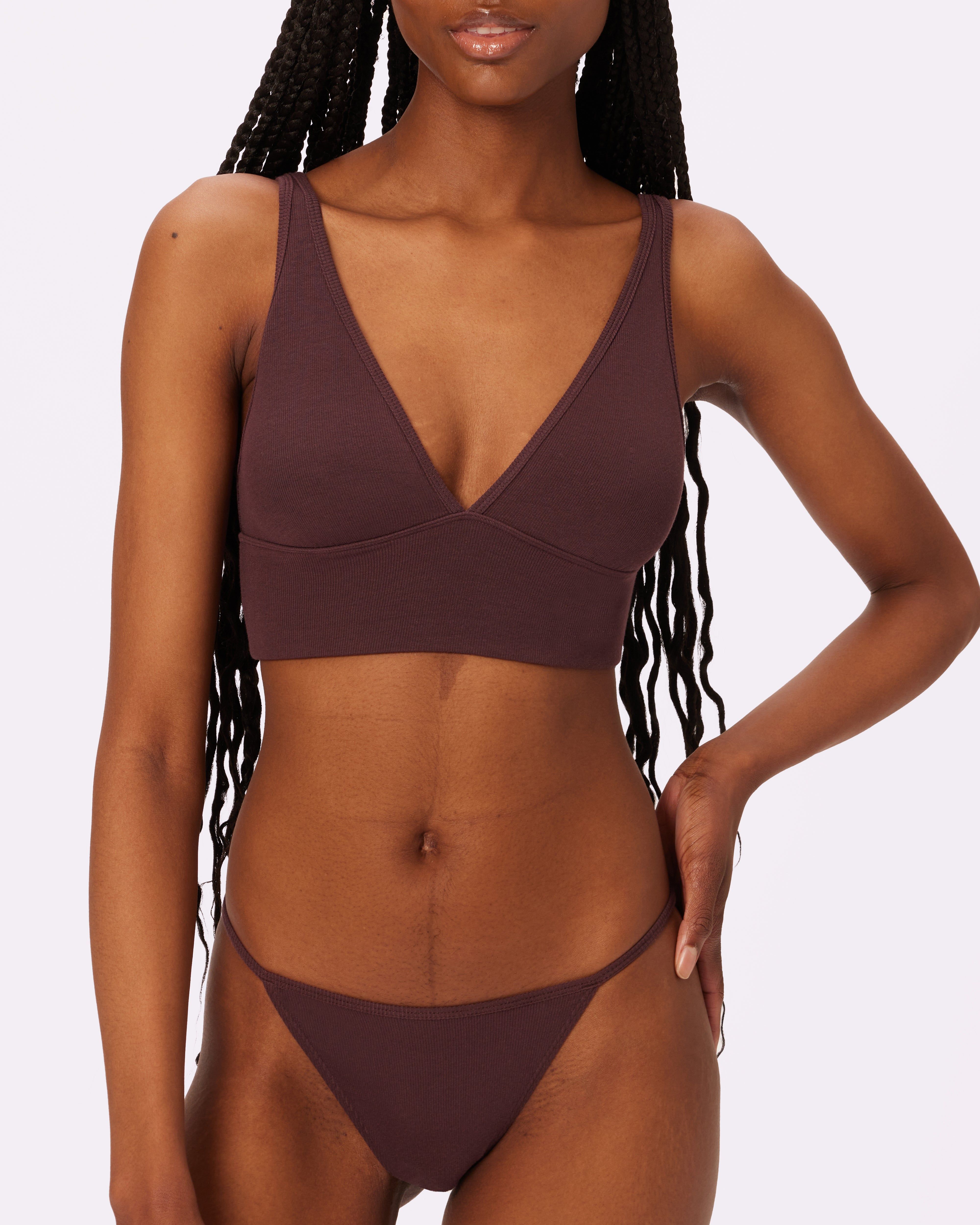 0+ Vintage Rib Plunge Scoop Back Bralette | Lush Rib | Archive (Pony) sold by Parade product image thumbnail 4