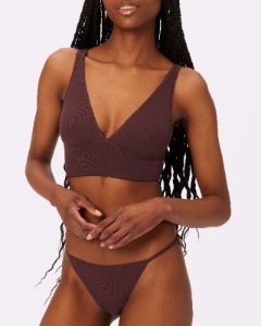 0+ Vintage Rib Plunge Scoop Back Bralette | Lush Rib | Archive (Pony) sold by Parade
