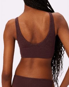 0+ Vintage Rib Plunge Scoop Back Bralette | Lush Rib | Archive (Pony) sold by Parade