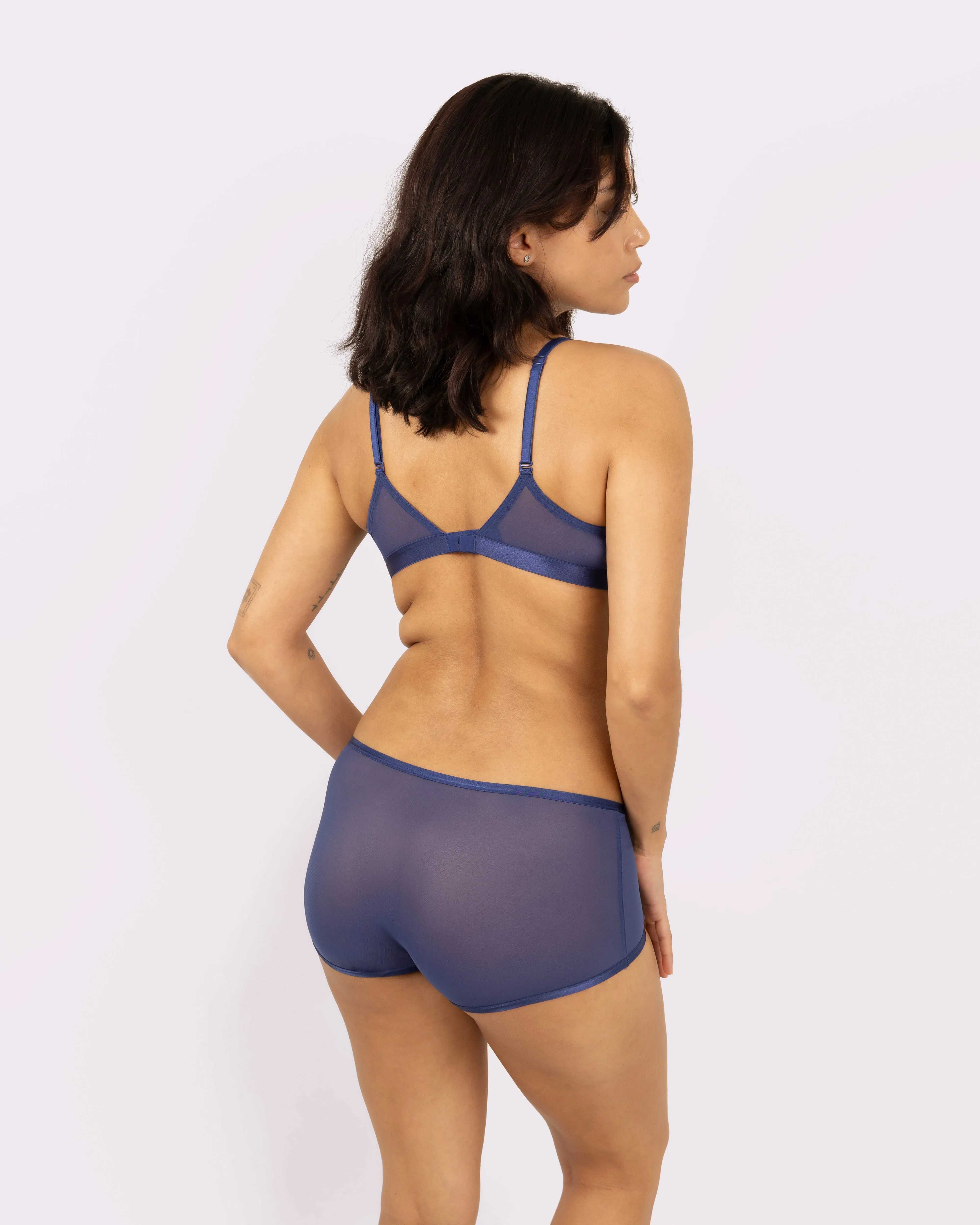 High Rise Boyshort | Silky Mesh | Archive (Dolphin) sold by Parade